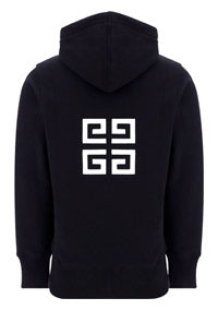 4G Embroidered Hoodie - Black