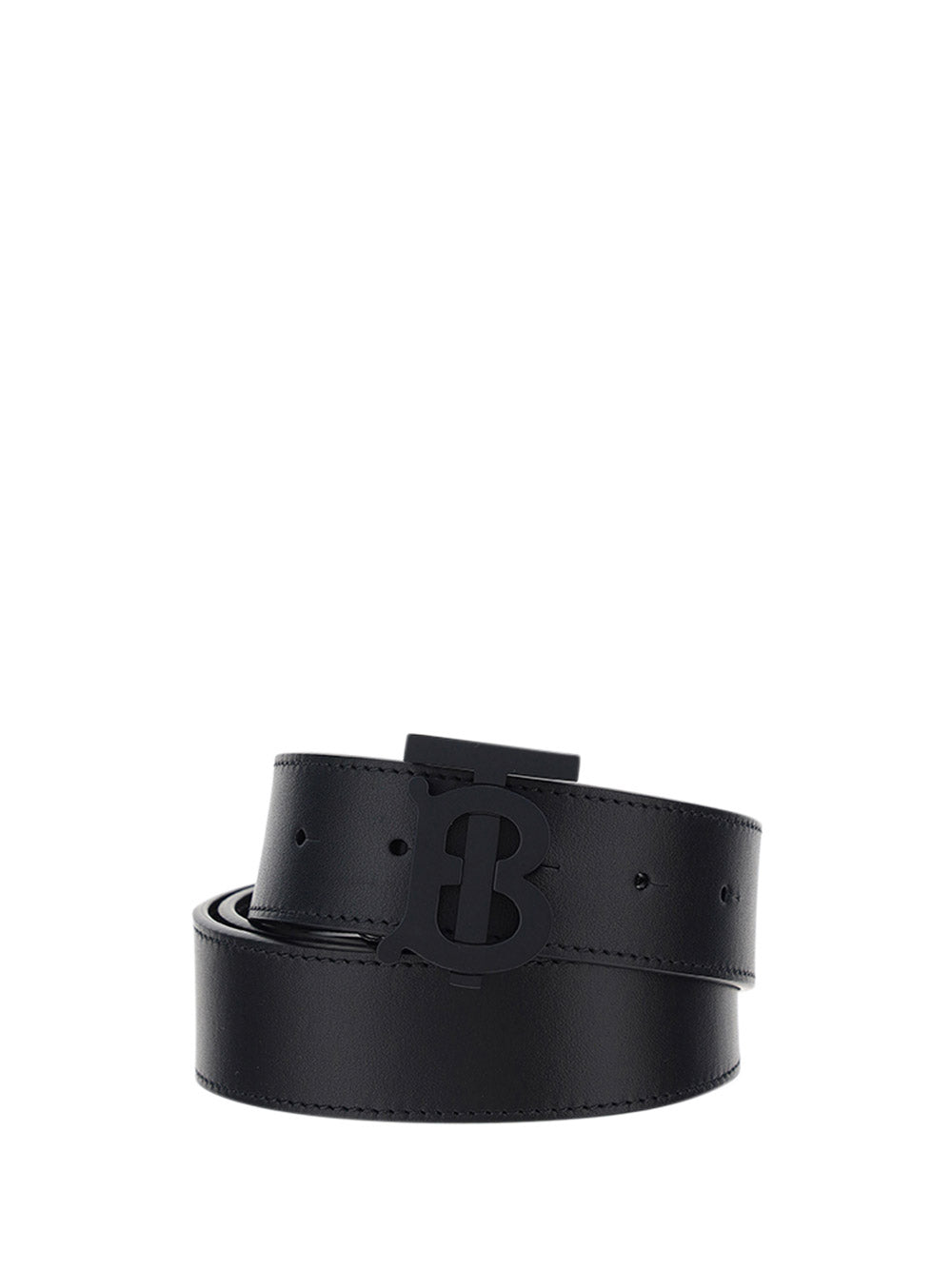 Monogram Motif Leather Belt - Black