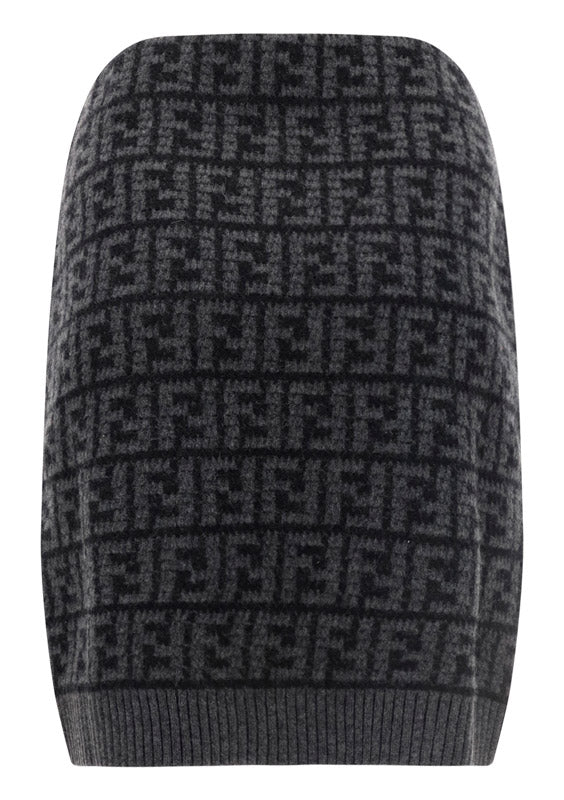 Crocheted Cashmere Skirt - Black