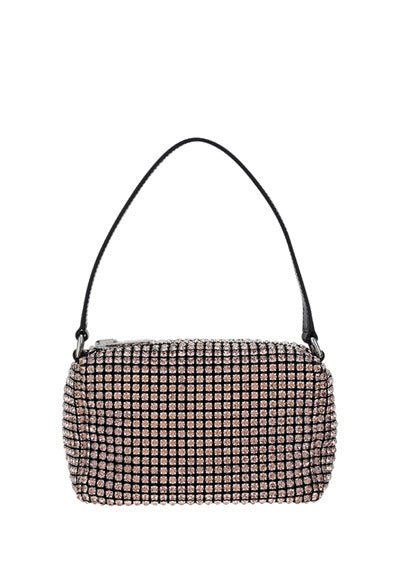 Heiress Medium Pouch in Crystal Mesh - Black