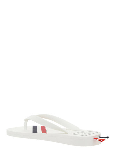 Rubber Stripe Flip Flop - White