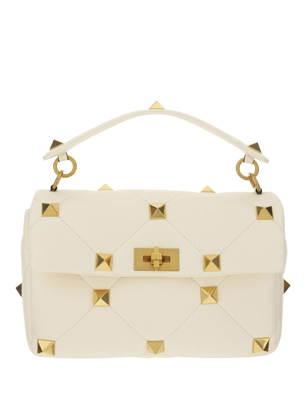 Large Roman Stud The Shoulder Bag - Ivory