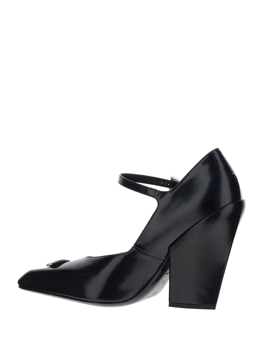 Brushed Leather Pumps - Black