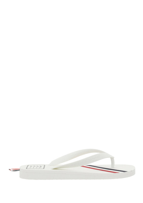 Rubber Stripe Flip Flop - White