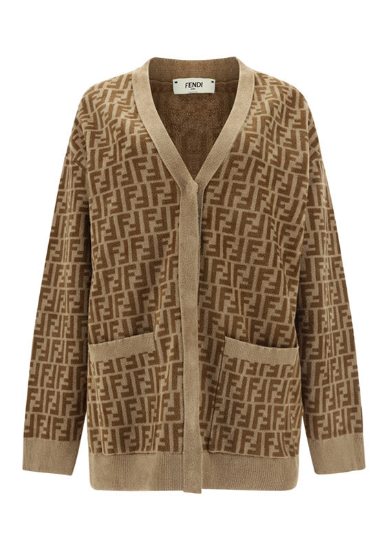 FF Cashmere Cardigan - Camel