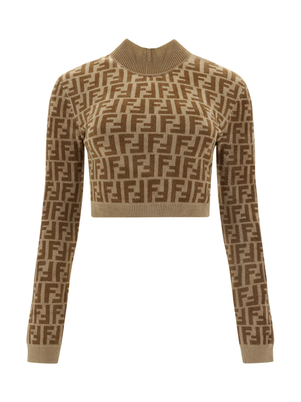 Cashmere Cropped Sweater - Camel