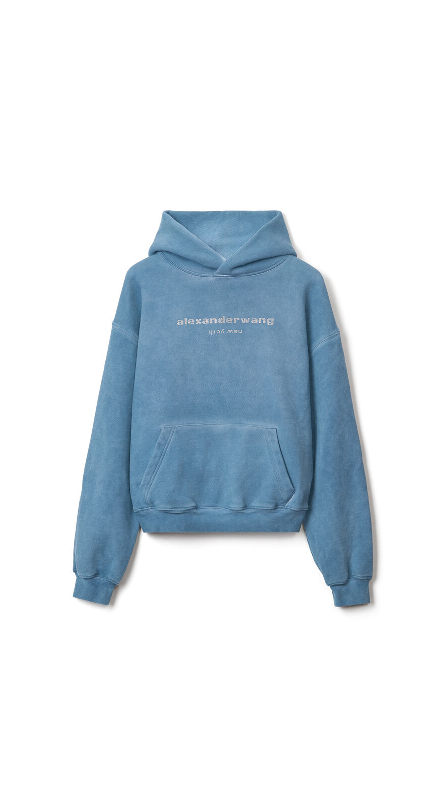 Hotfix Logo Hoodie In Condensed Fleece - Blue