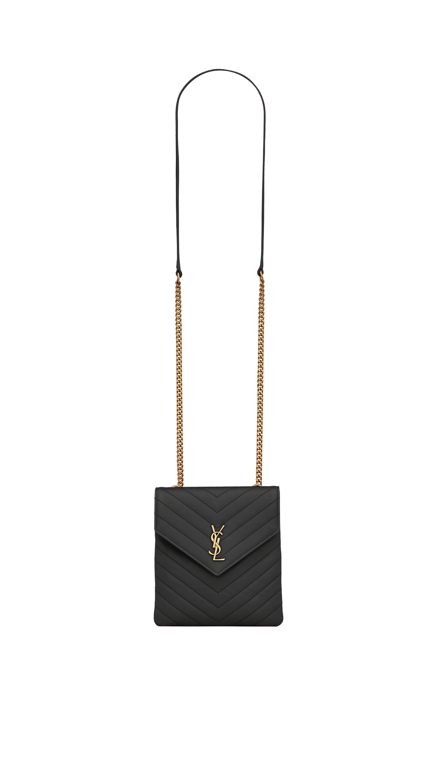 Double Flap Bag In Quilted Lambskin - Black