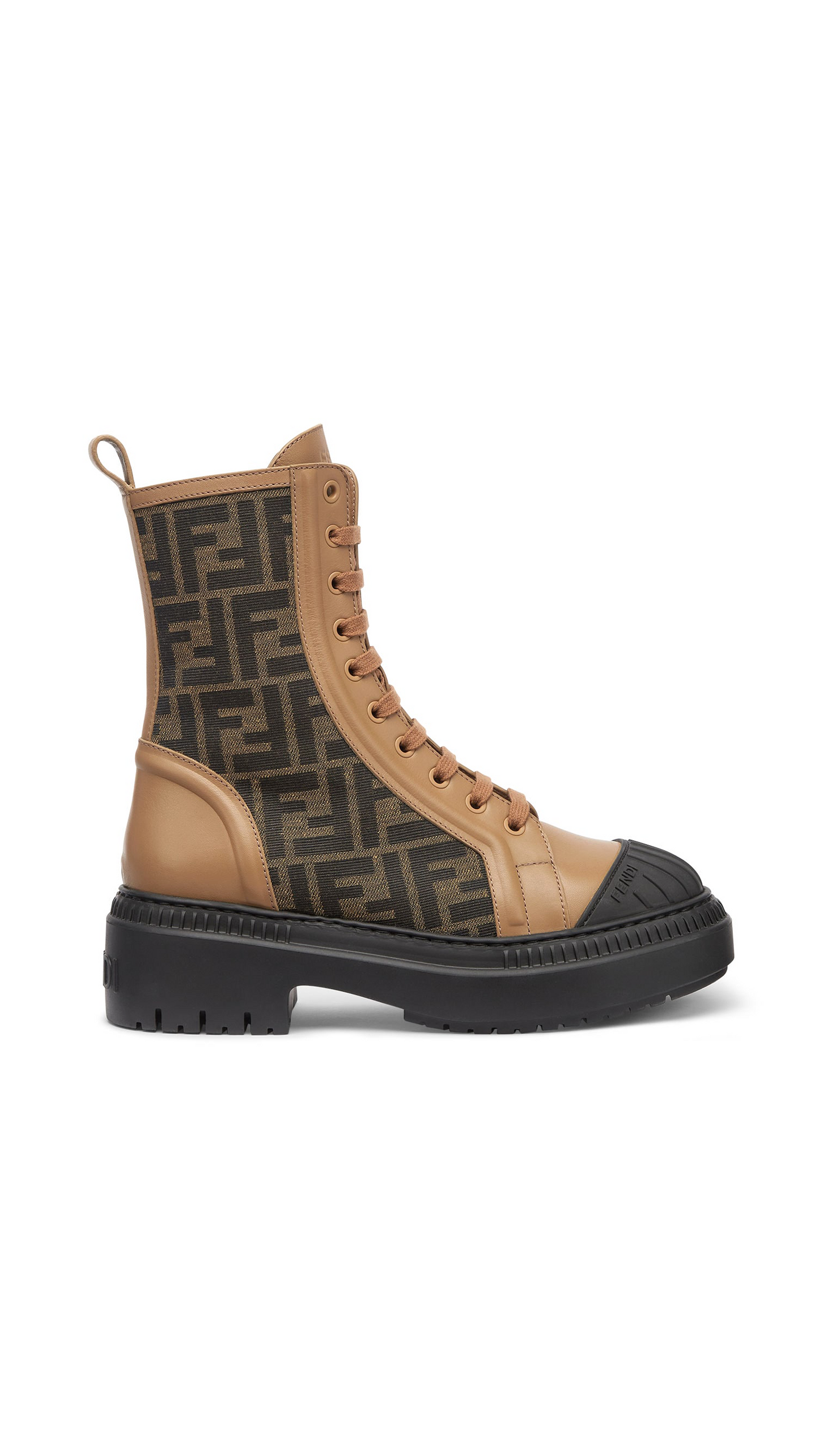 Domino Leather Biker Boots - Beige