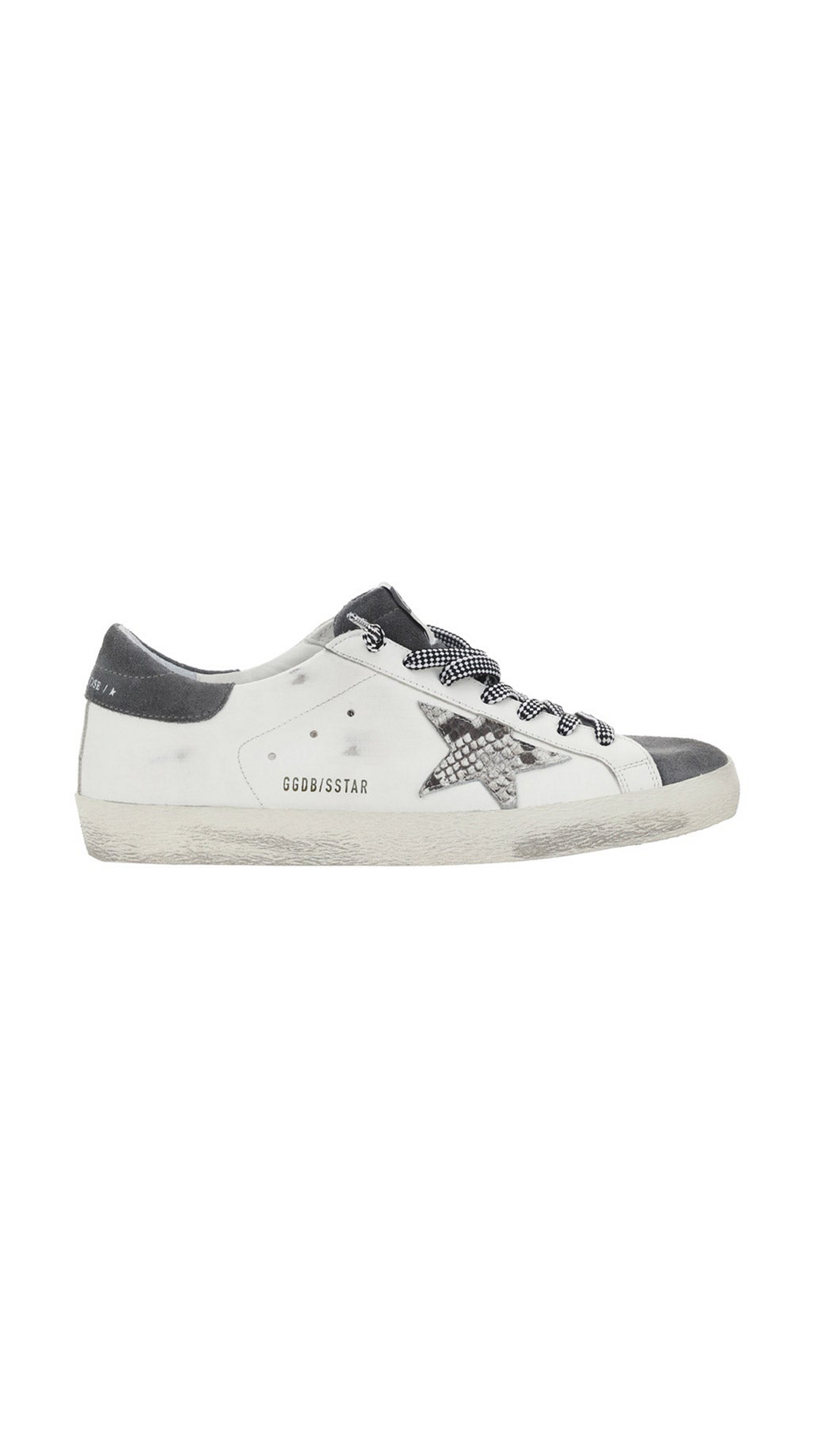 Super-Star Sneakers In Leather and Suede - White / Grey