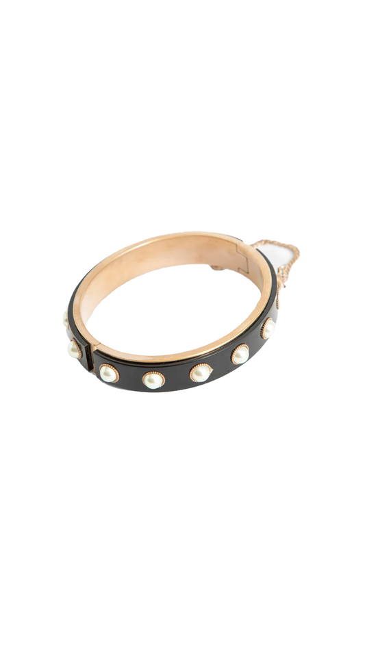 Bracelet With Pearls - Black