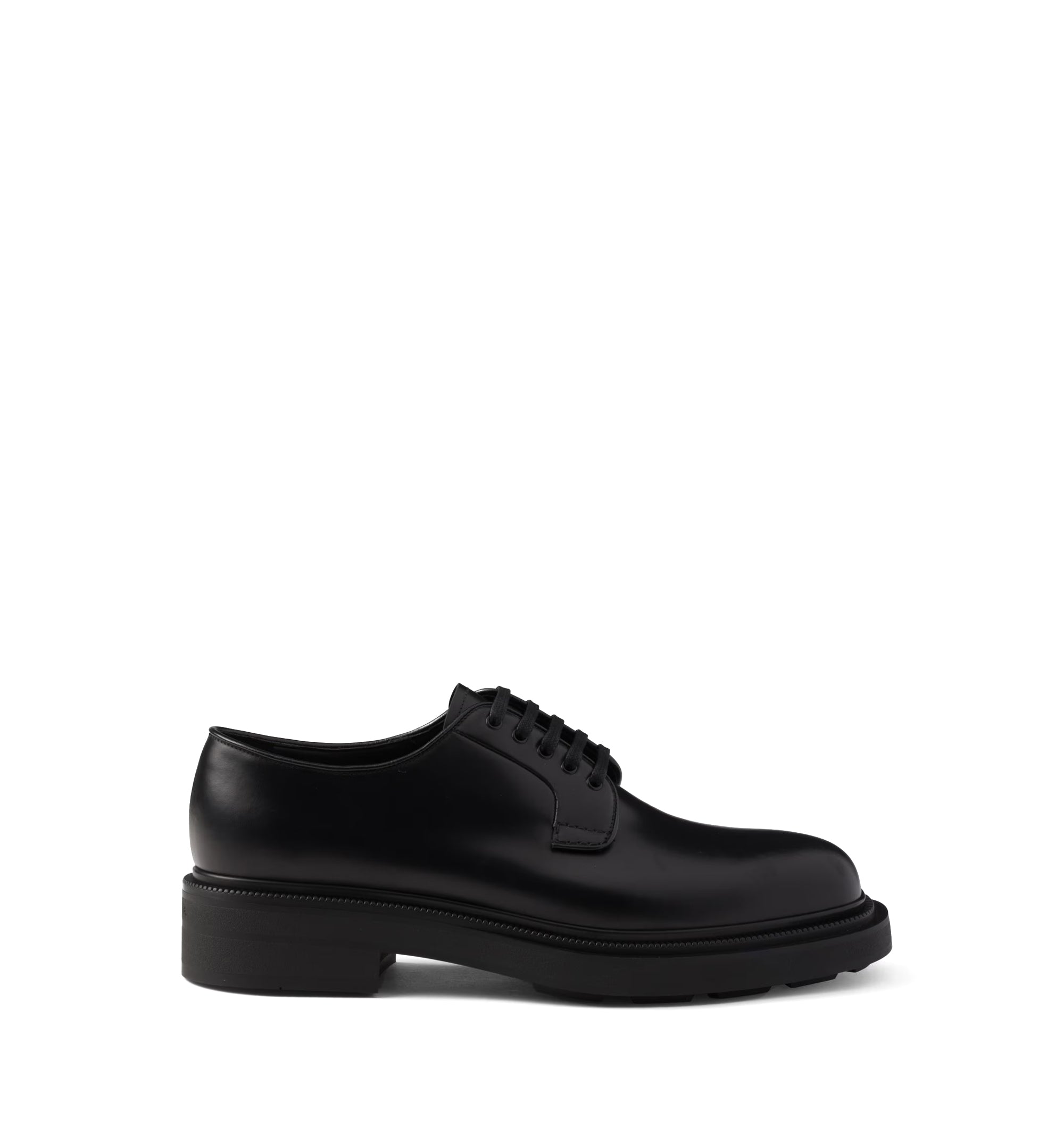 Brushed leather derby shoes
