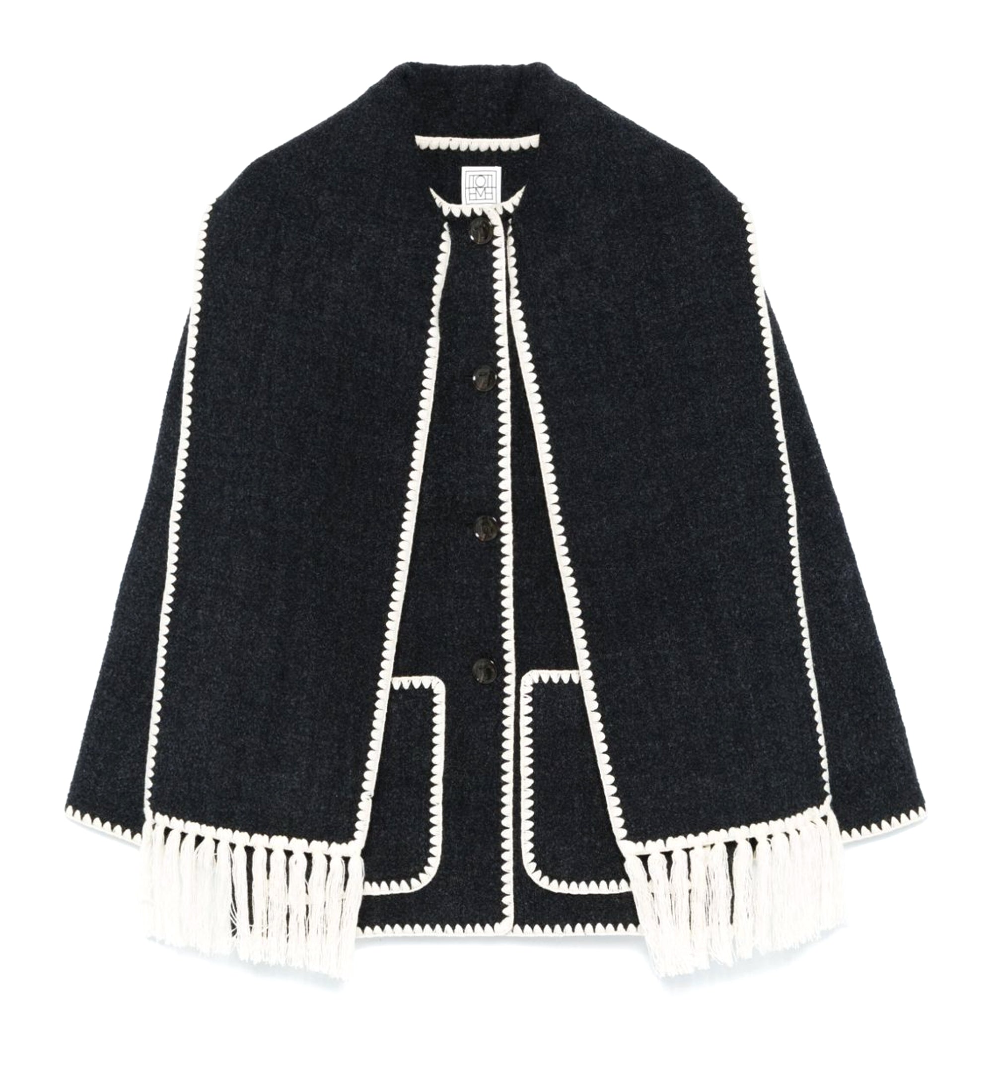 Embroidered Scarf Jacket Harvest Coat