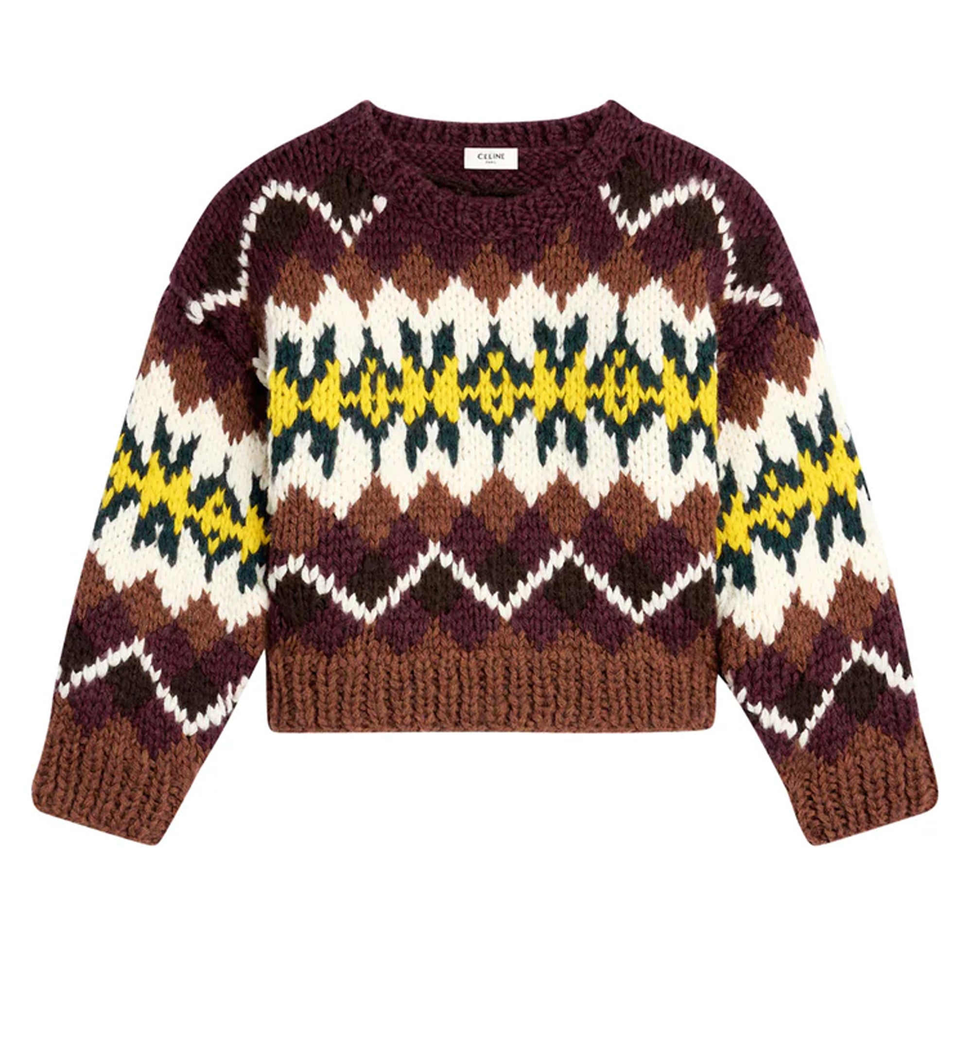 Fair Isle Wool Crew Neck Sweater