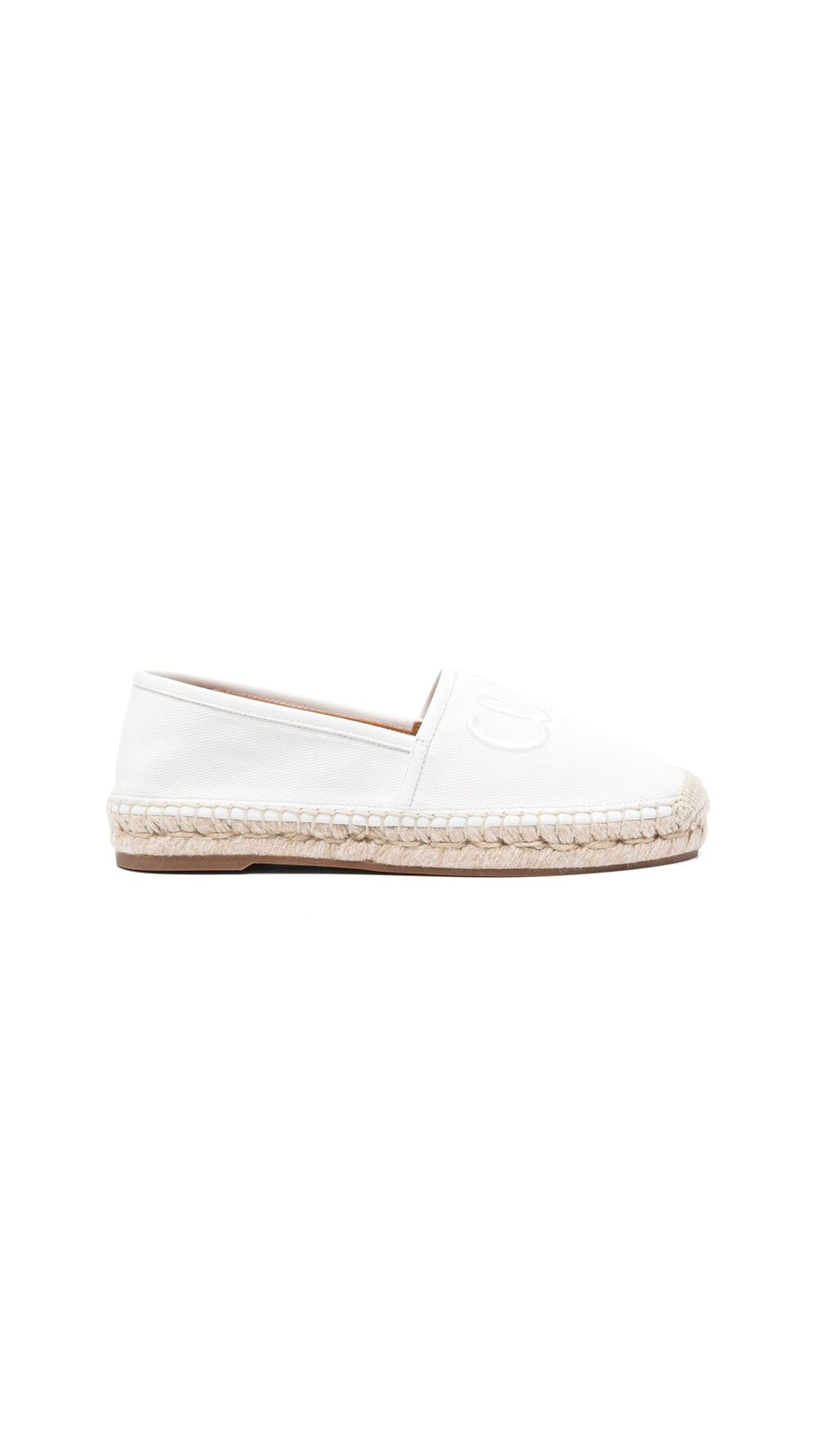 Isla Leather Espadrilles - White