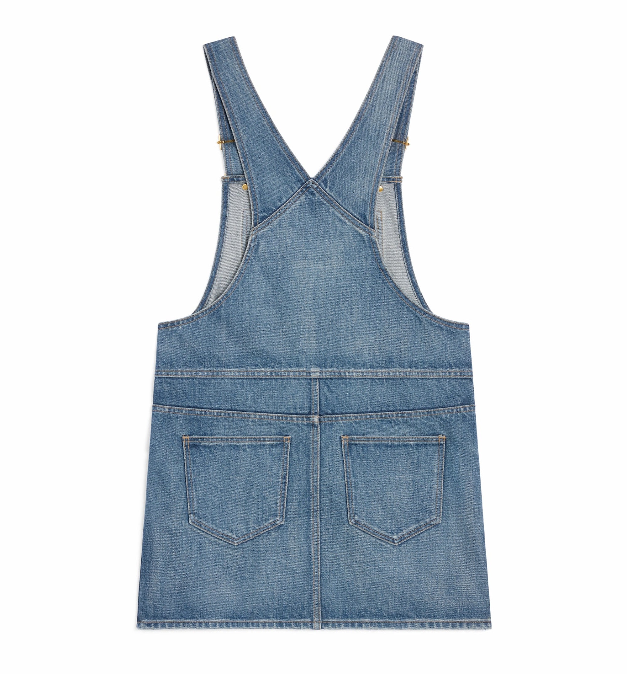 Dungarees Mini Dress - Union Wash Denim