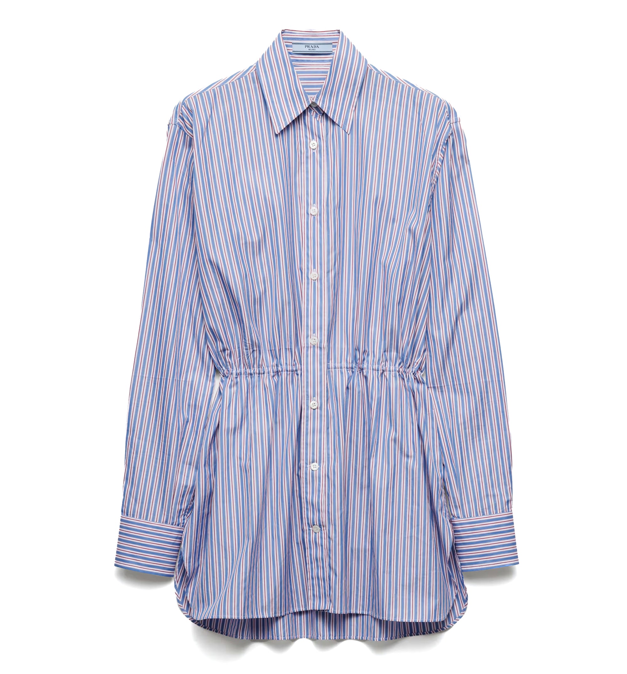 Striped poplin shirt