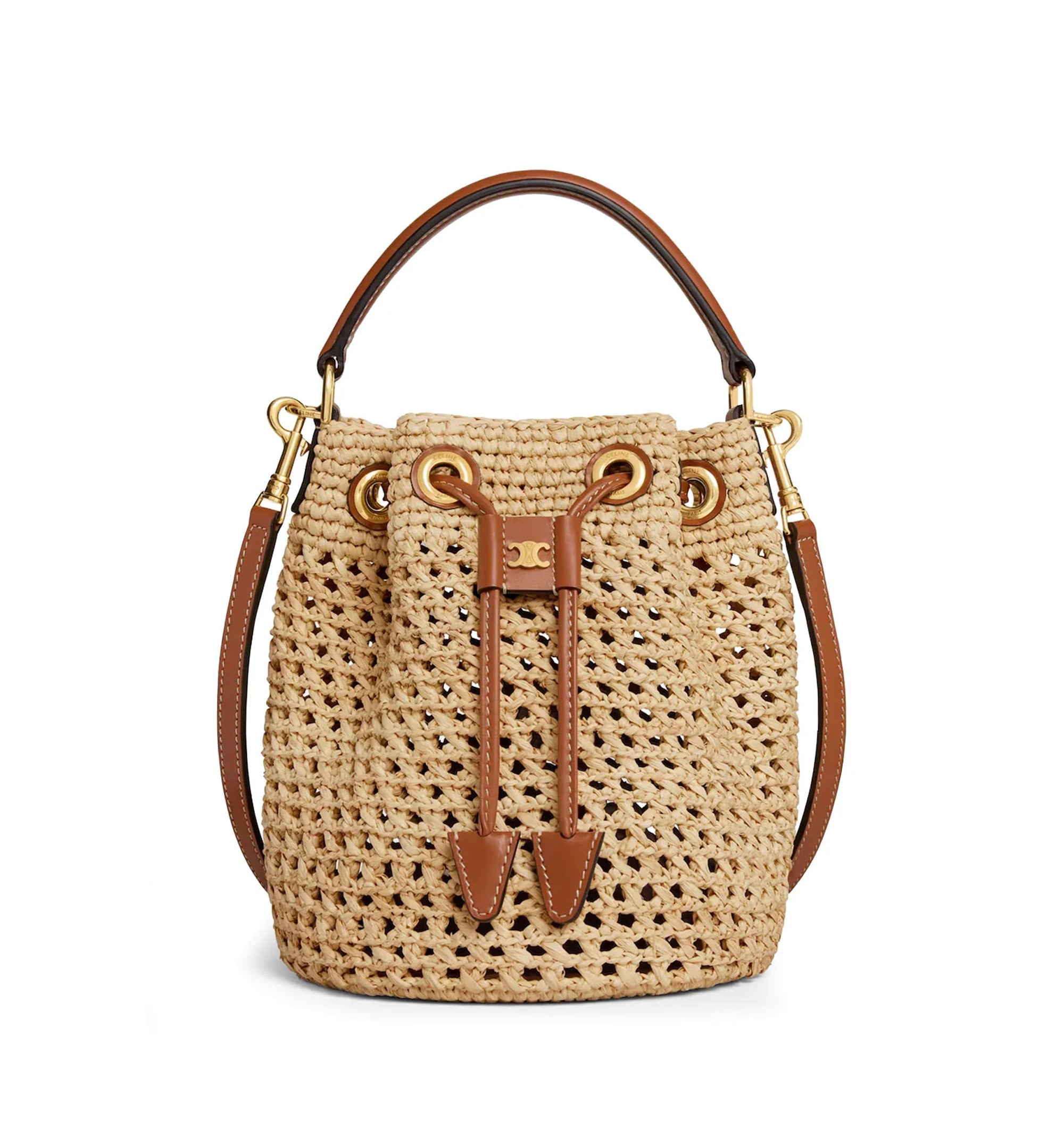 Teen Bucket Clara Rafia Bag - Natural