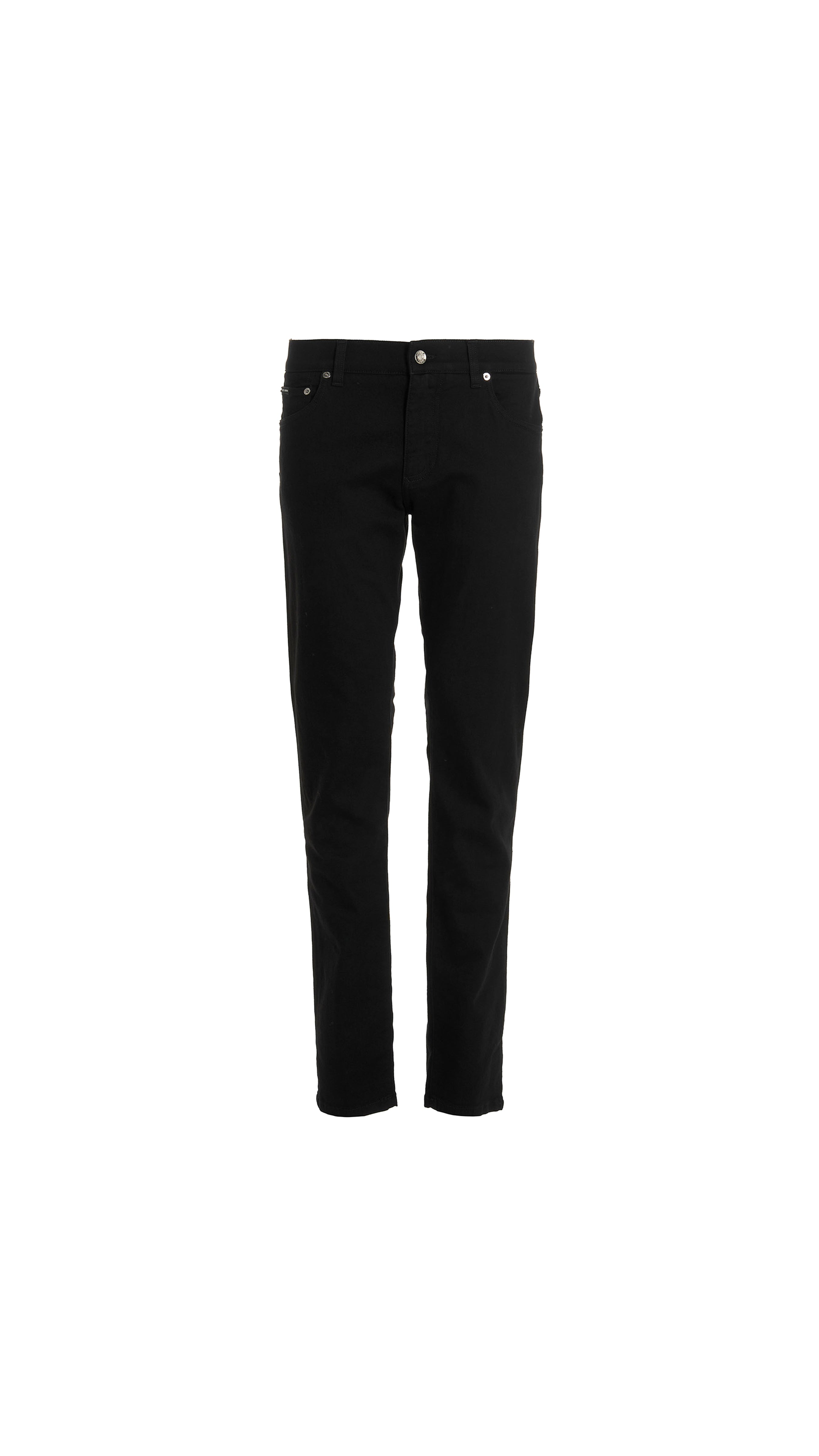 Washed Black Slim-fit Stretch Jeans - Black