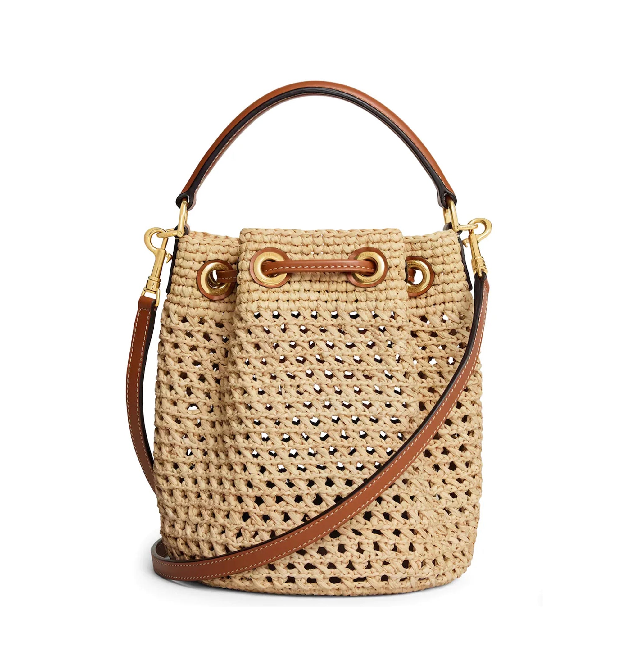 Teen Bucket Clara Rafia Bag - Natural