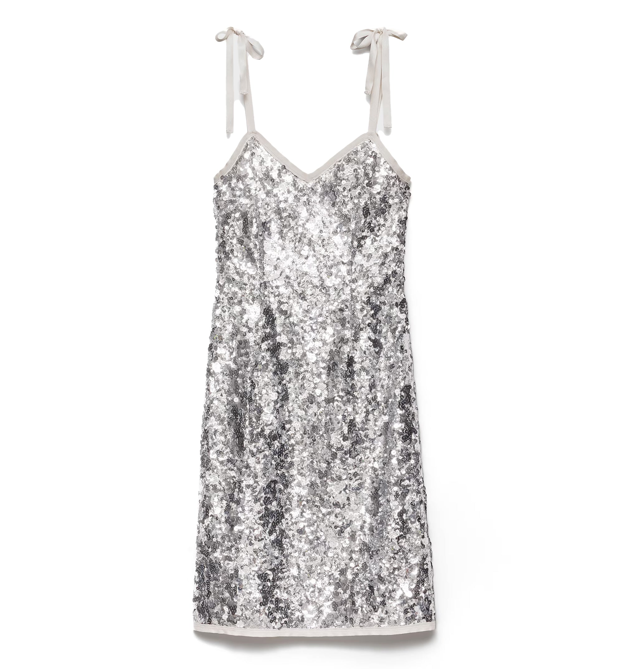 Embroidered sequin dress