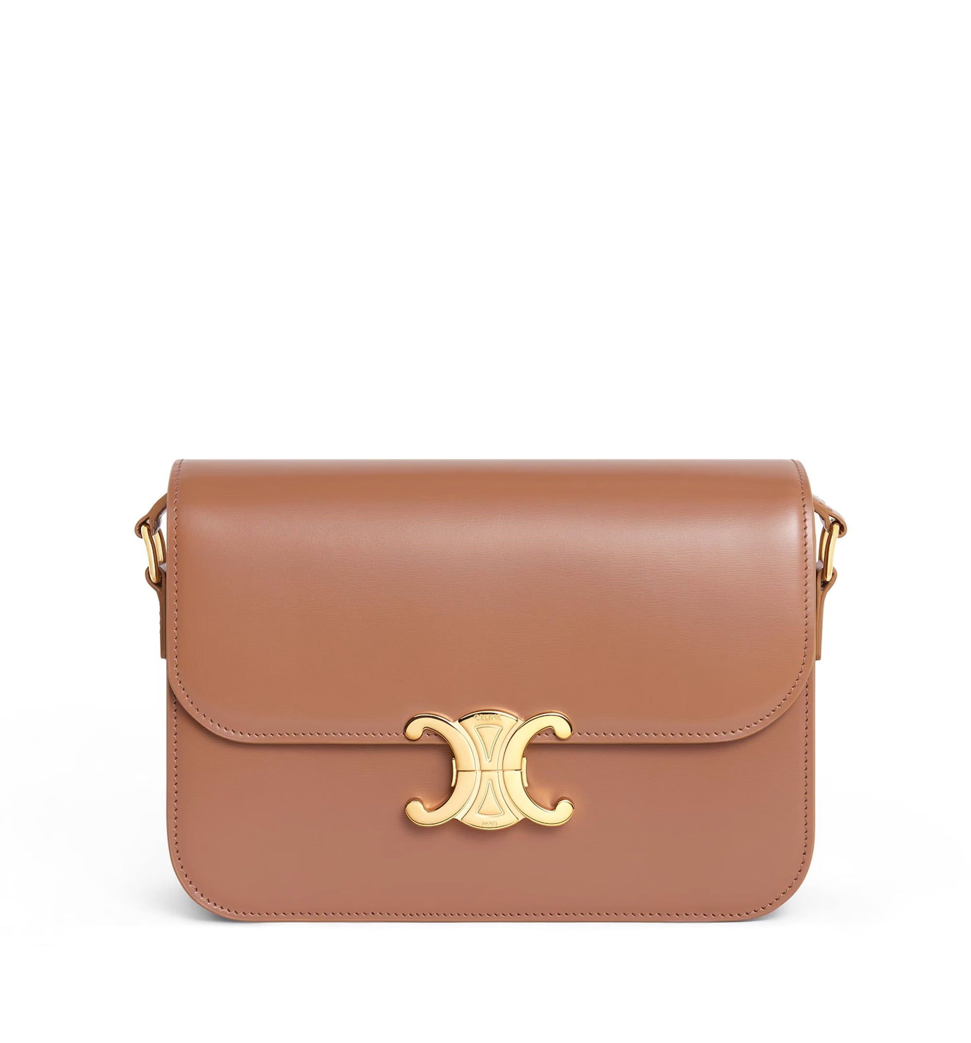 Classic Triomphe Bag in Shiny Calfskin - Bronze