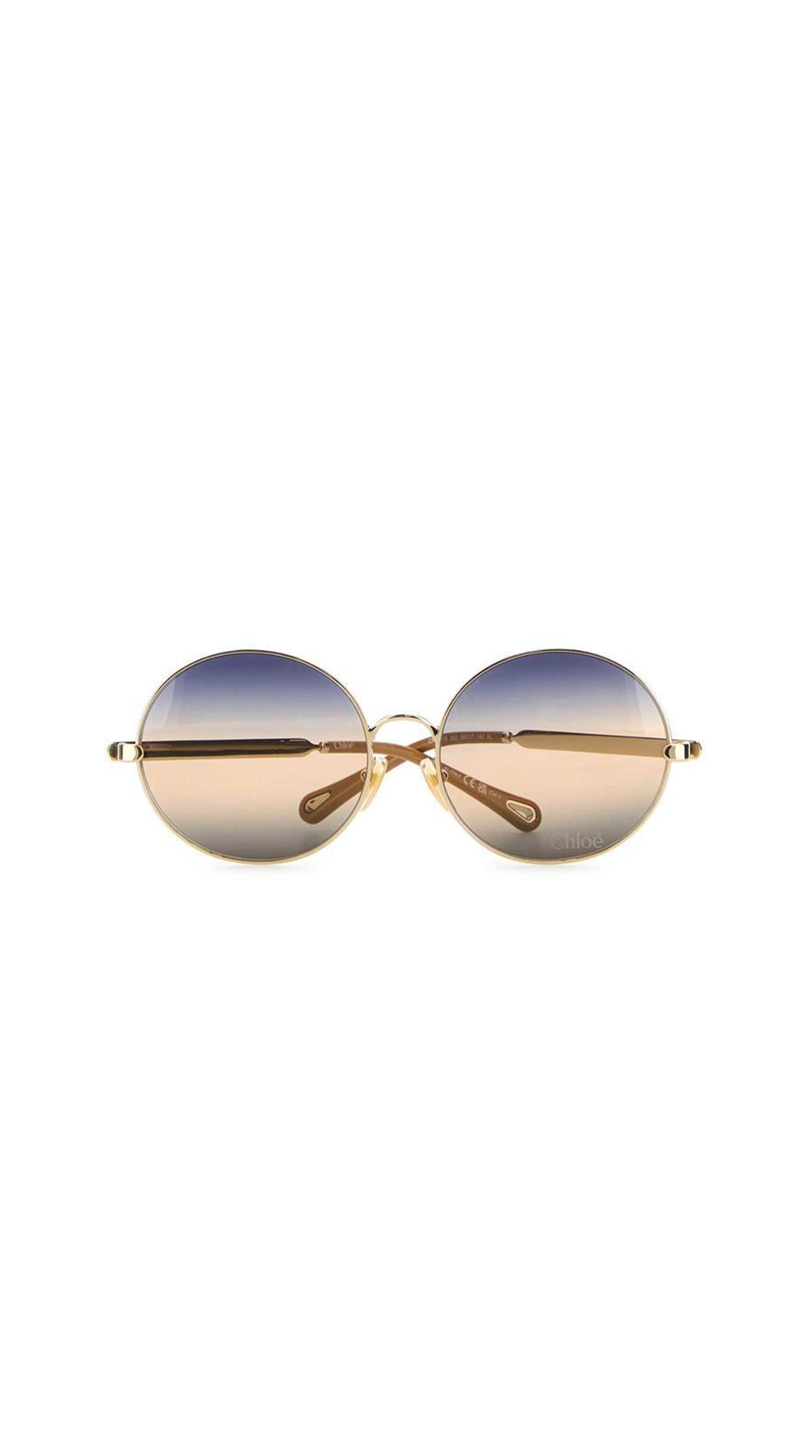Round Sunglasses - Gold