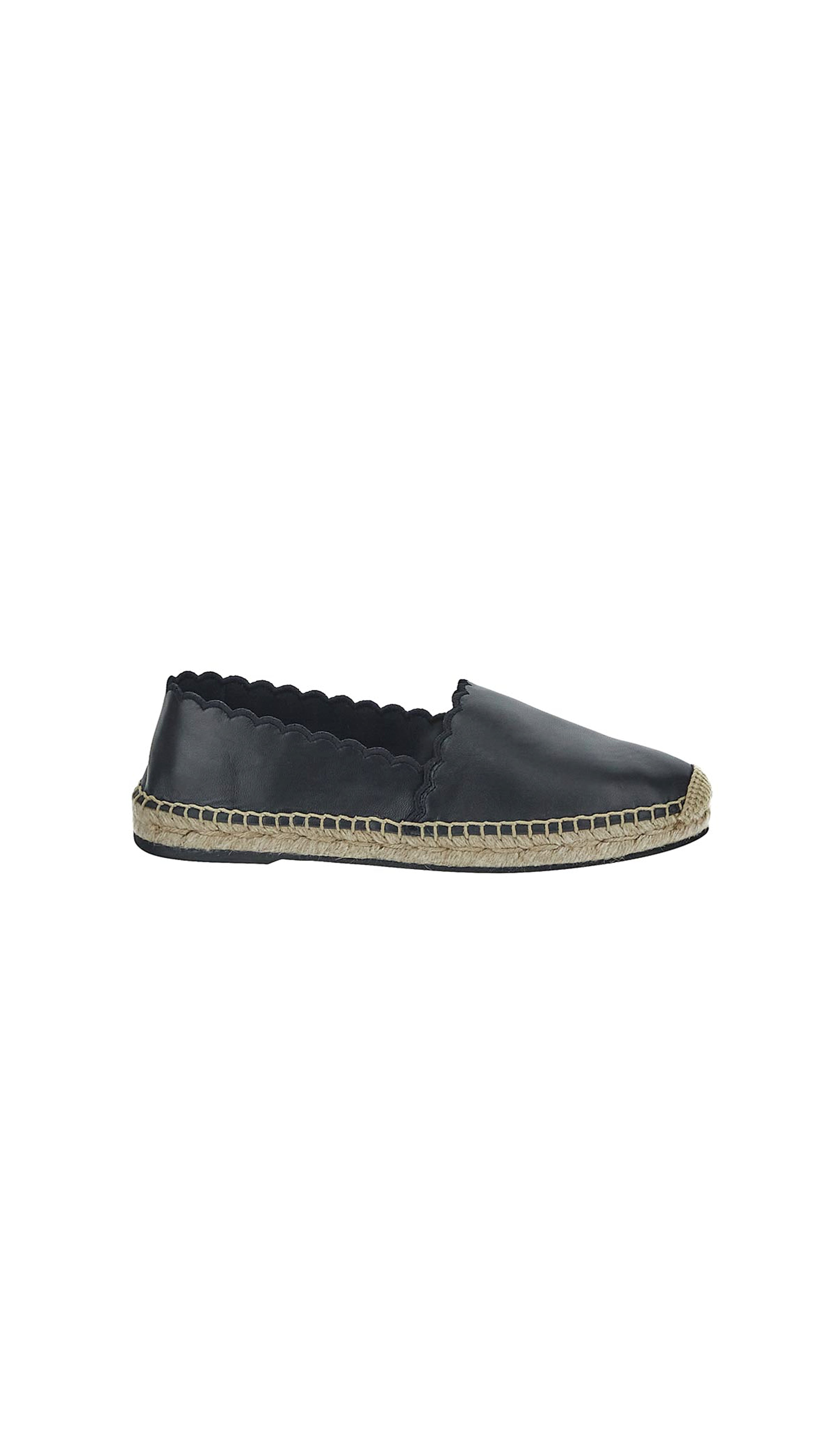 Leather Espadrilles - Black