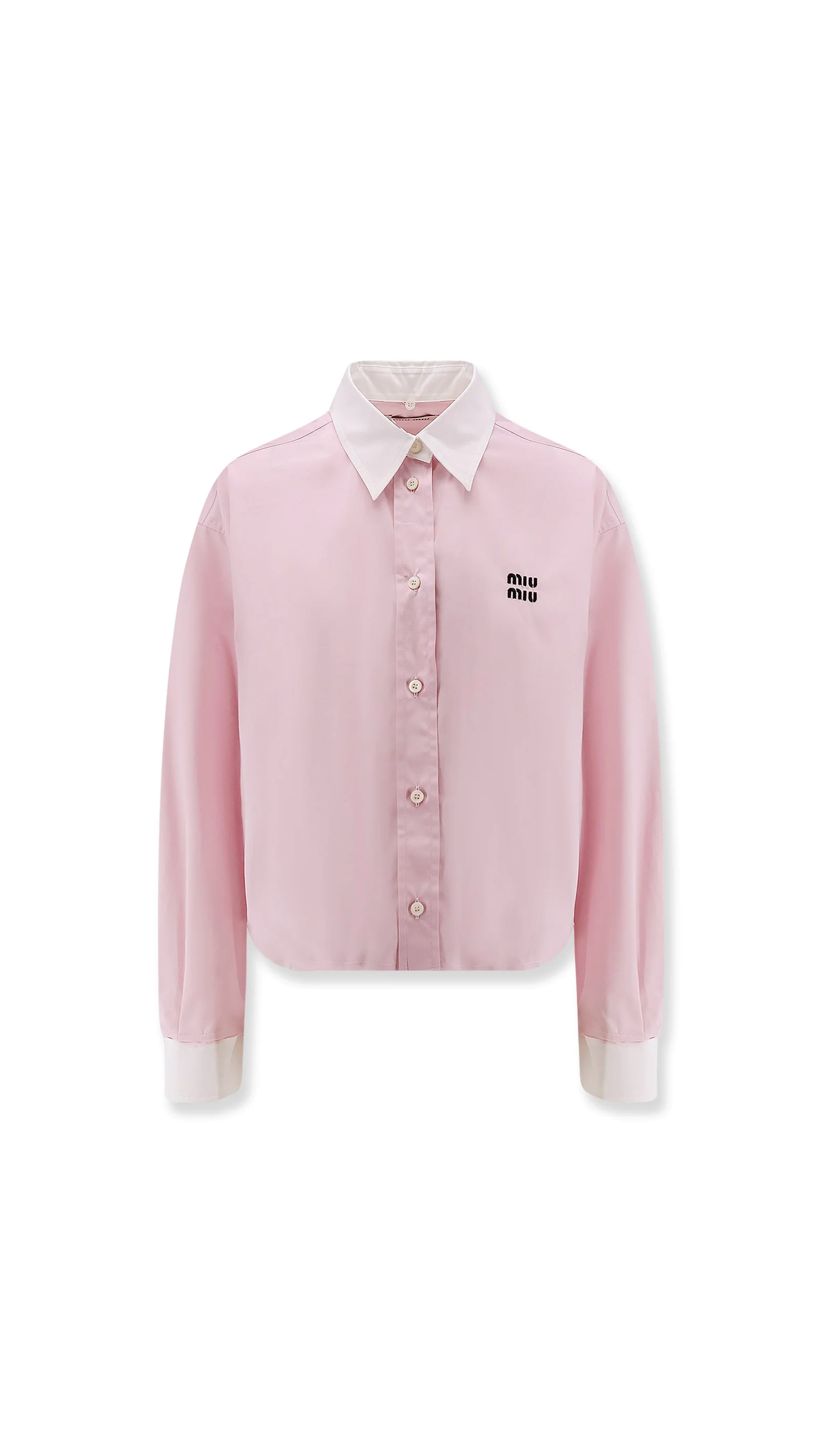 Striped Poplin Shirt - Pink