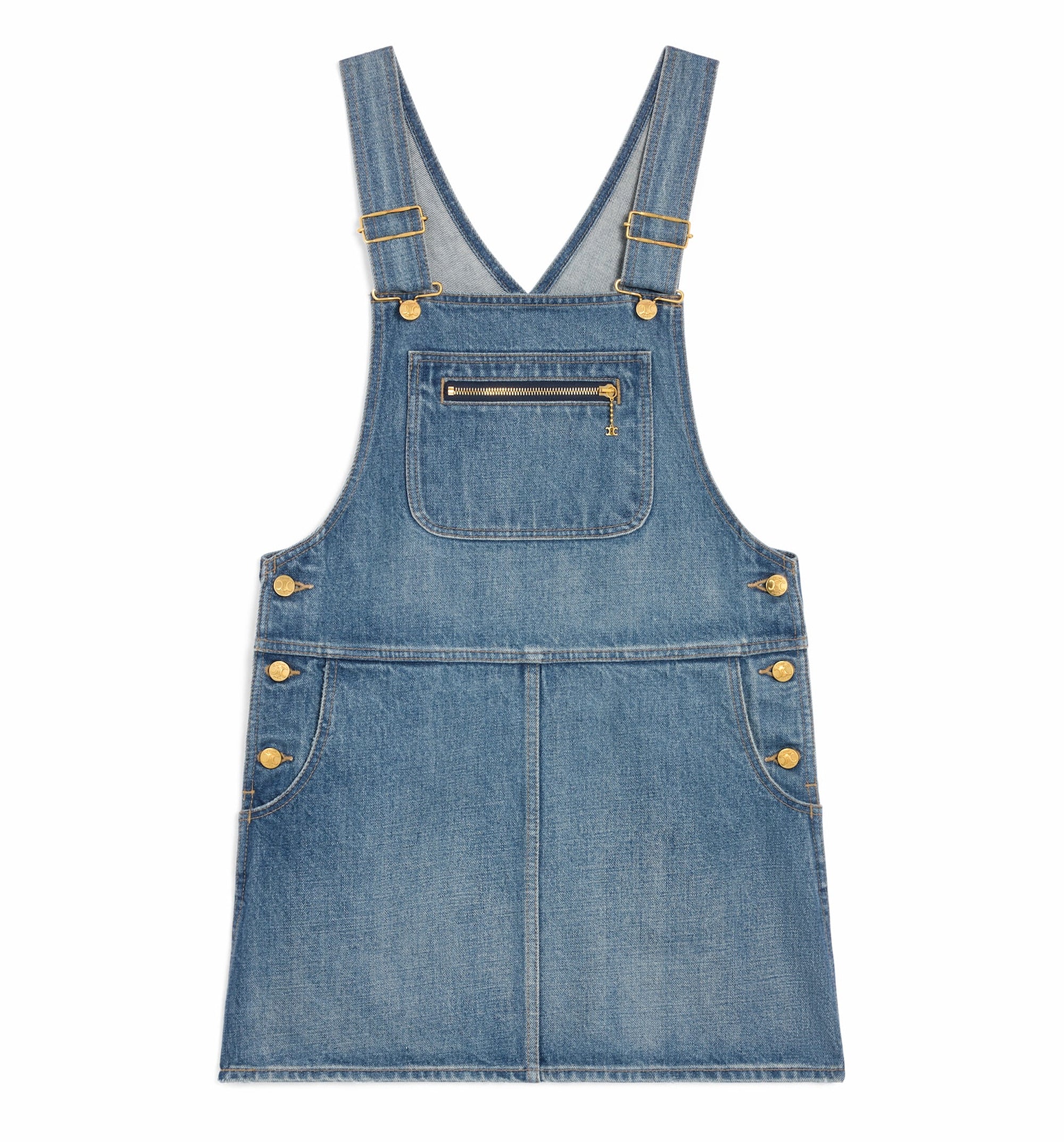 Dungarees Mini Dress - Union Wash Denim
