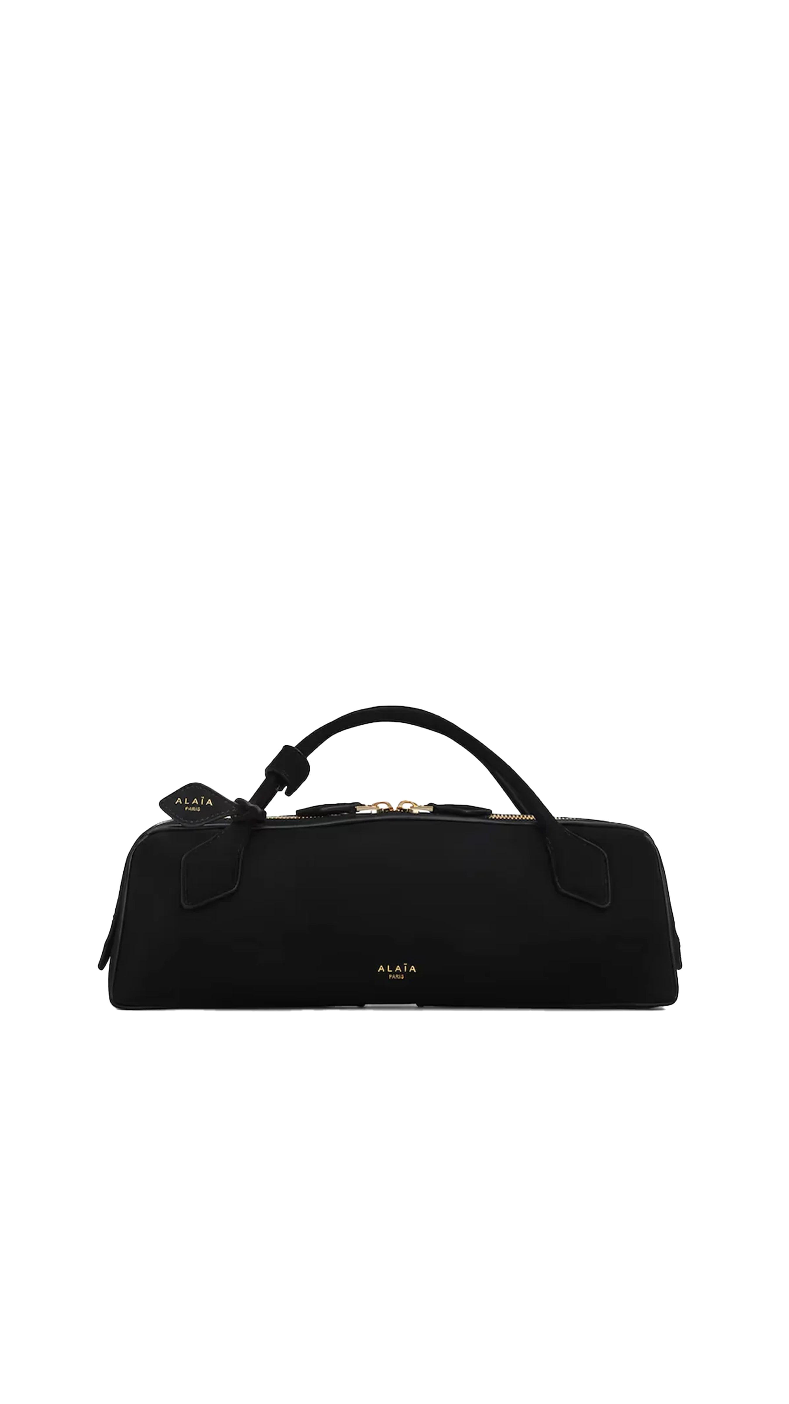 Le Teckel Clutch in Suede Goatskin - Black