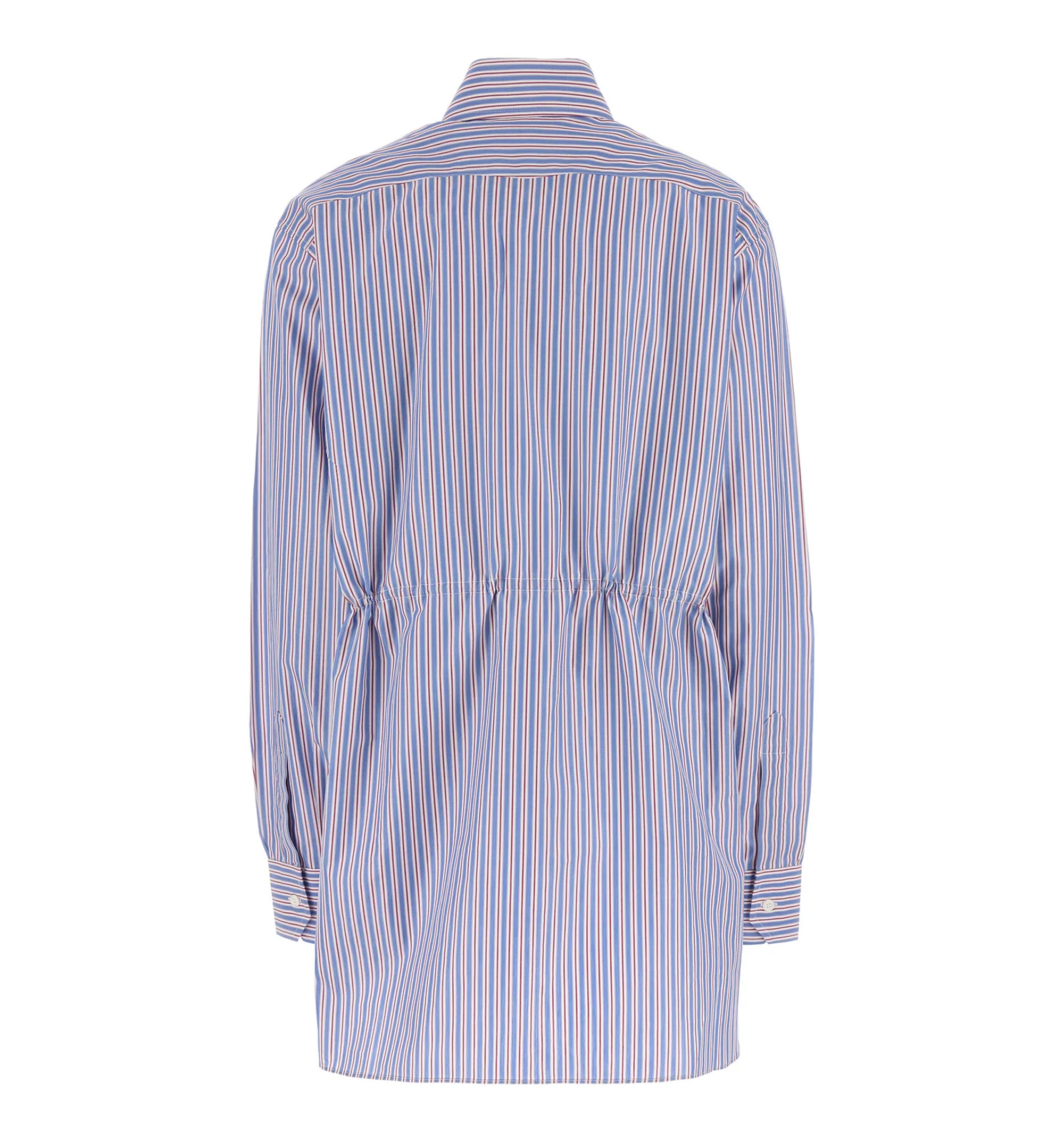 Striped poplin shirt