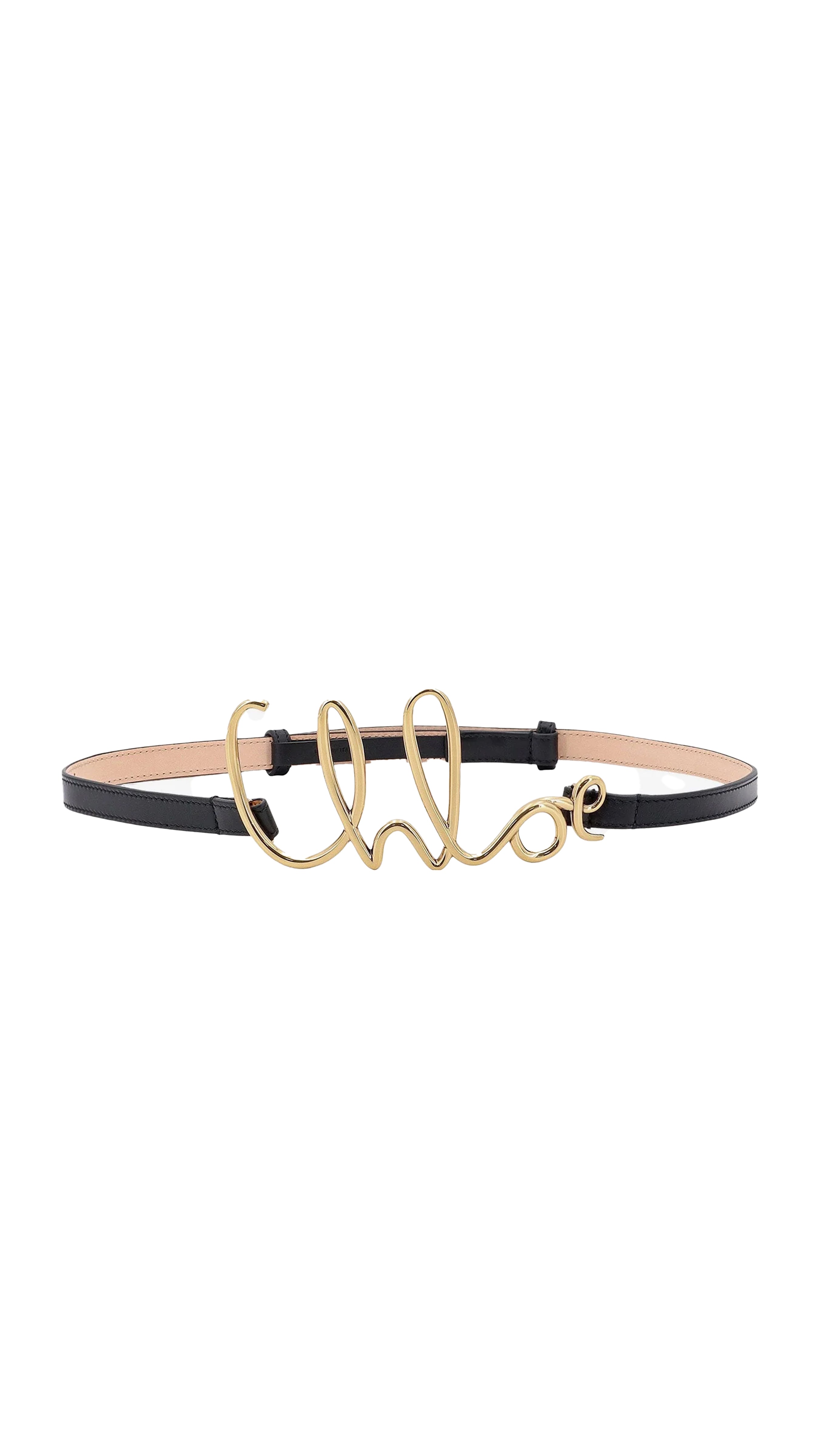 Closure Buckle With Metal Logo - Black