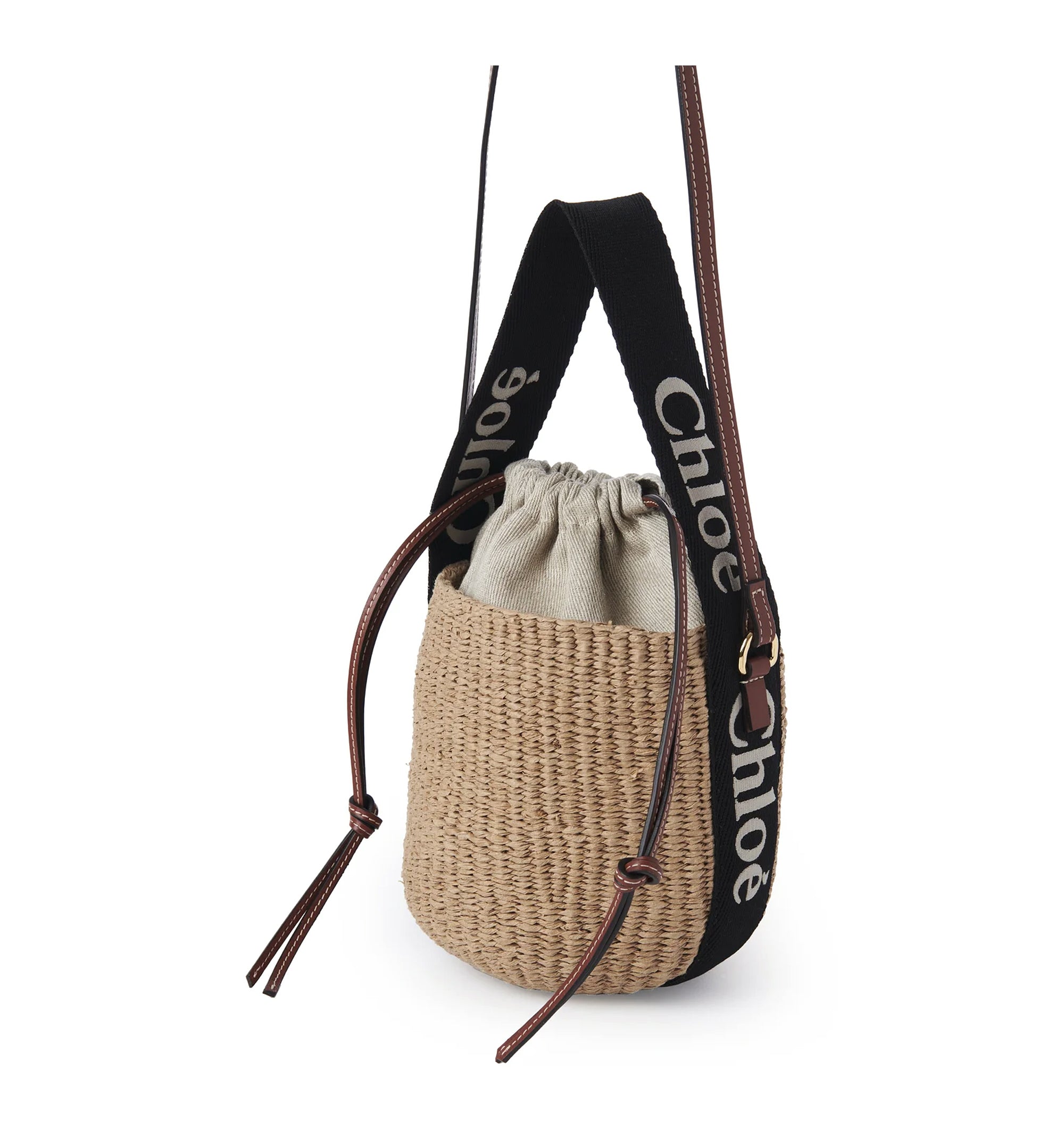 Small Woody Basket In Natural Fibers