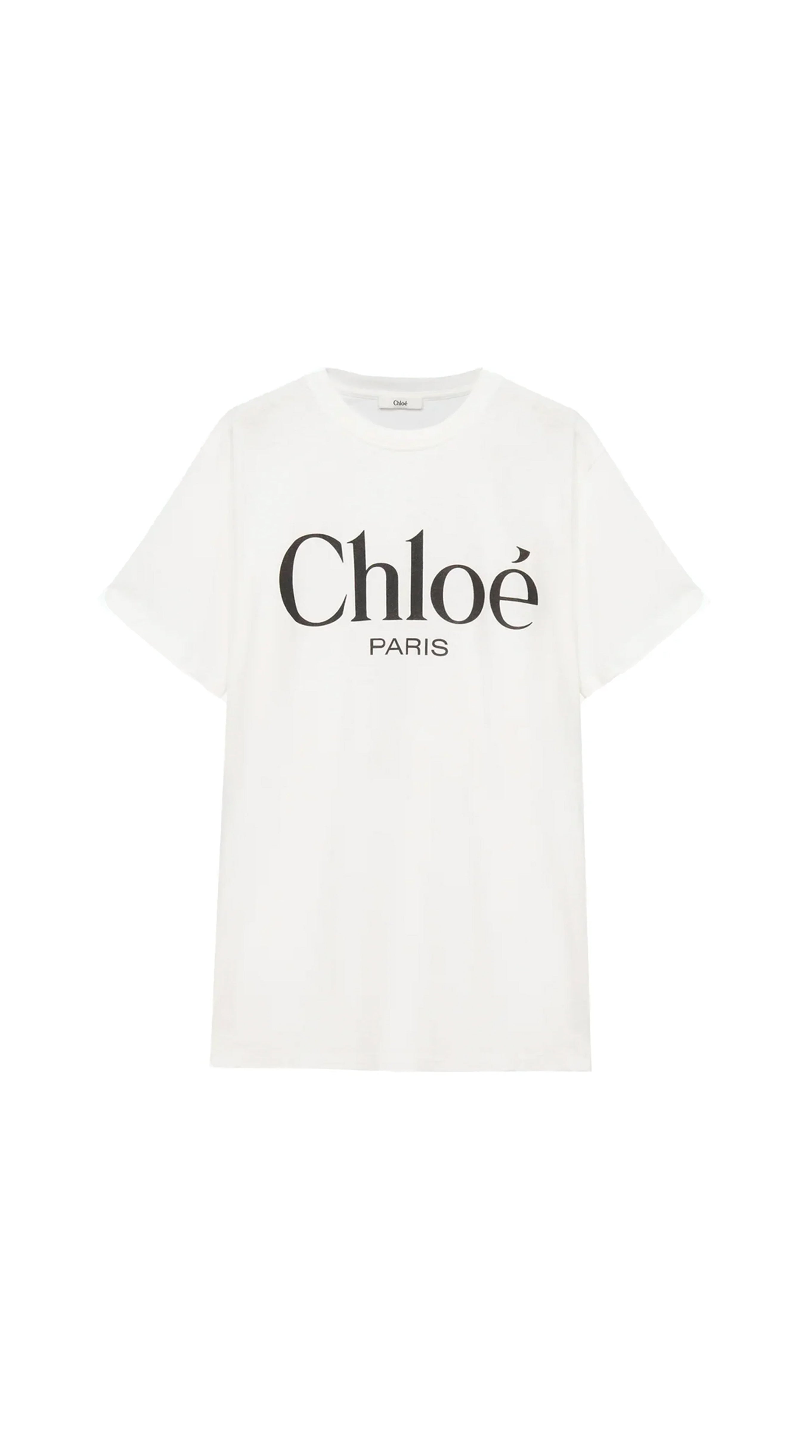 Oversized Logo T-shirt in Cotton Jersey - White