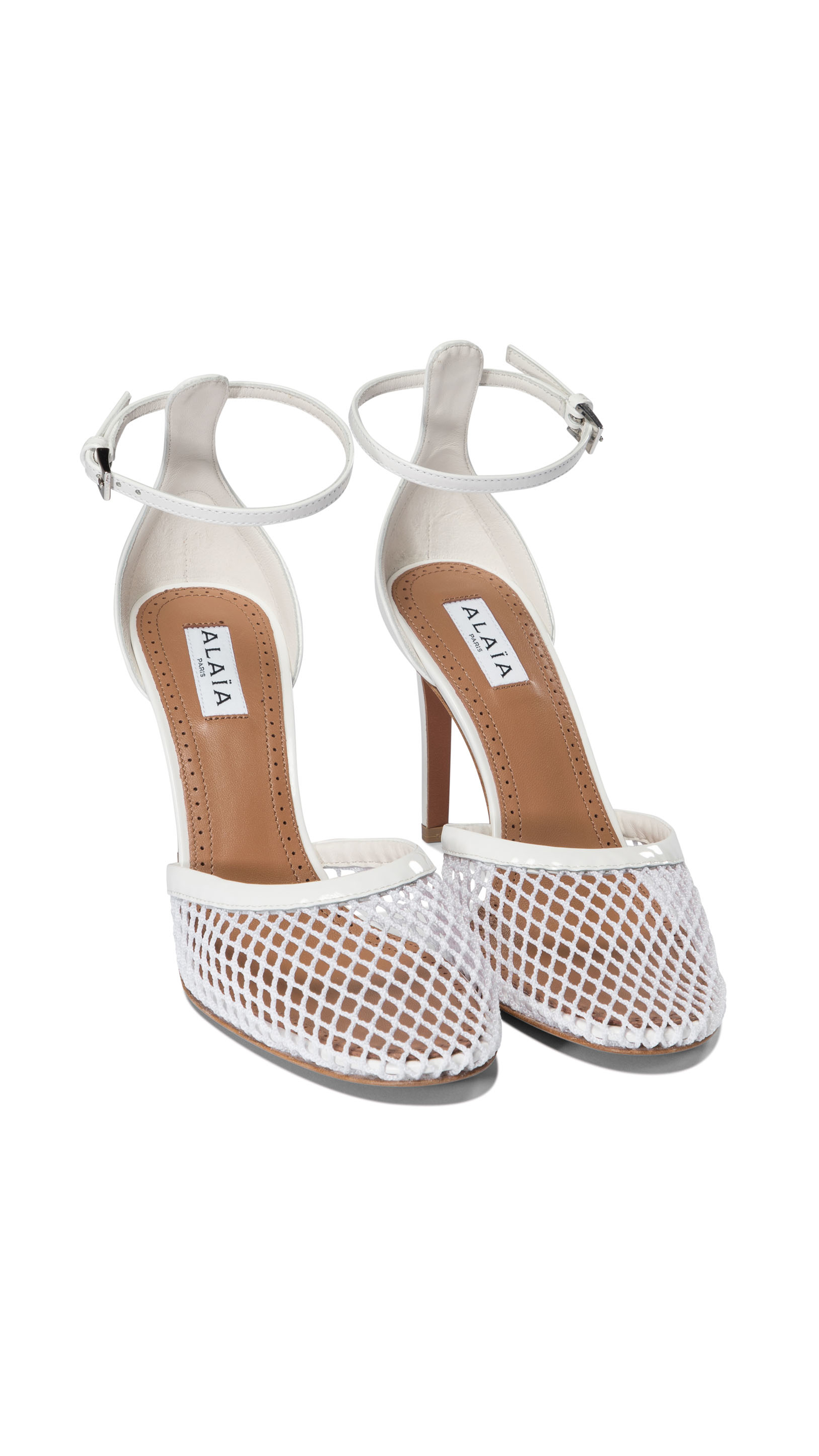 High Fishnet Pump - White