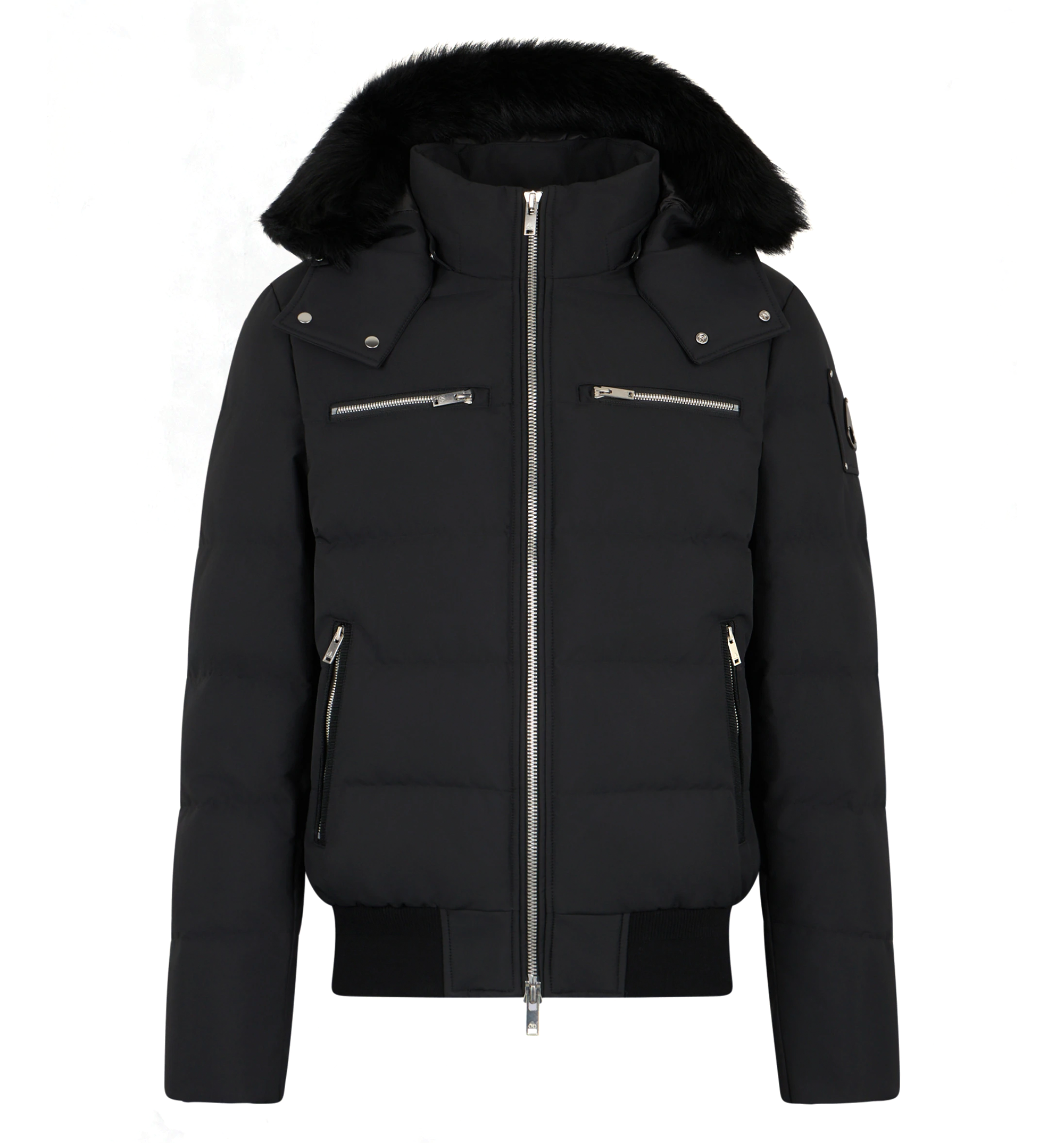 Cloud Shearling Trim Bomber Jacket