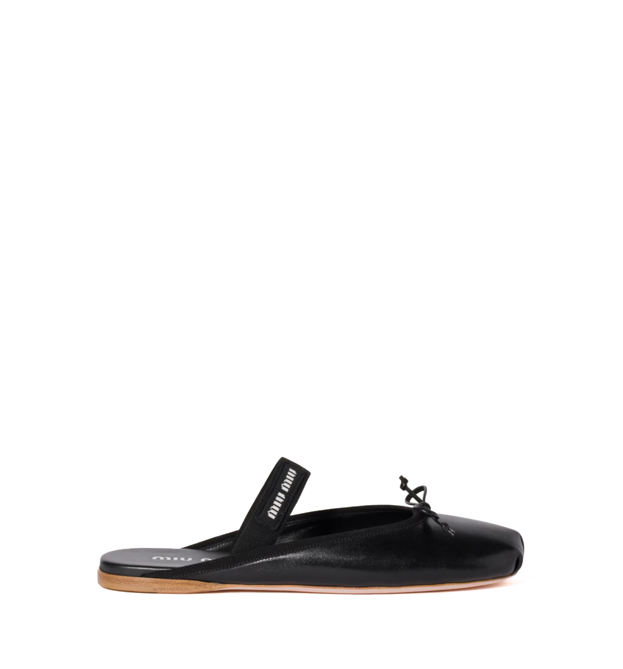 Leather Ballerina Mules