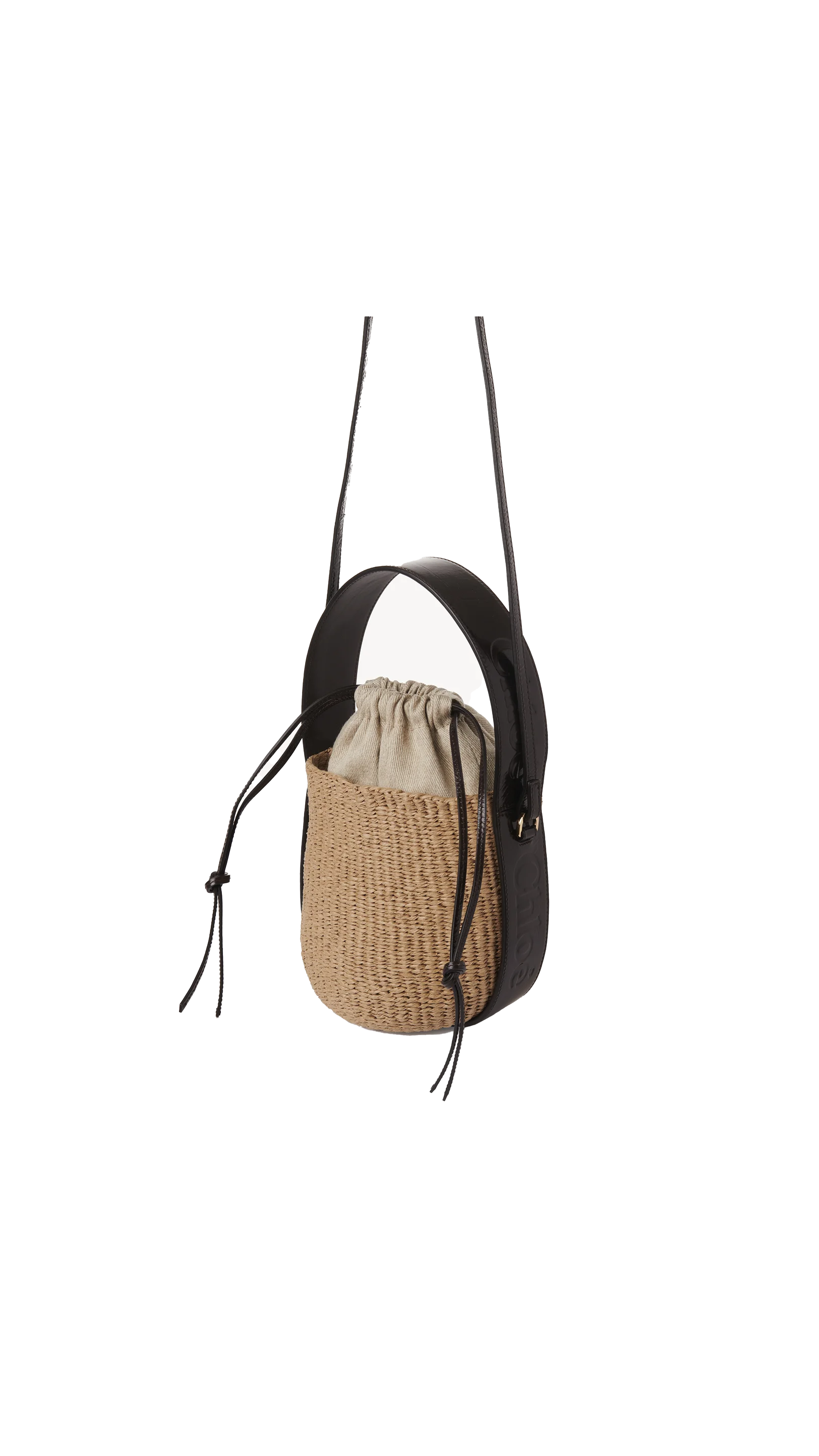 Small Woody Basket In Fair-trade Natural Fibers - Kohl Brown