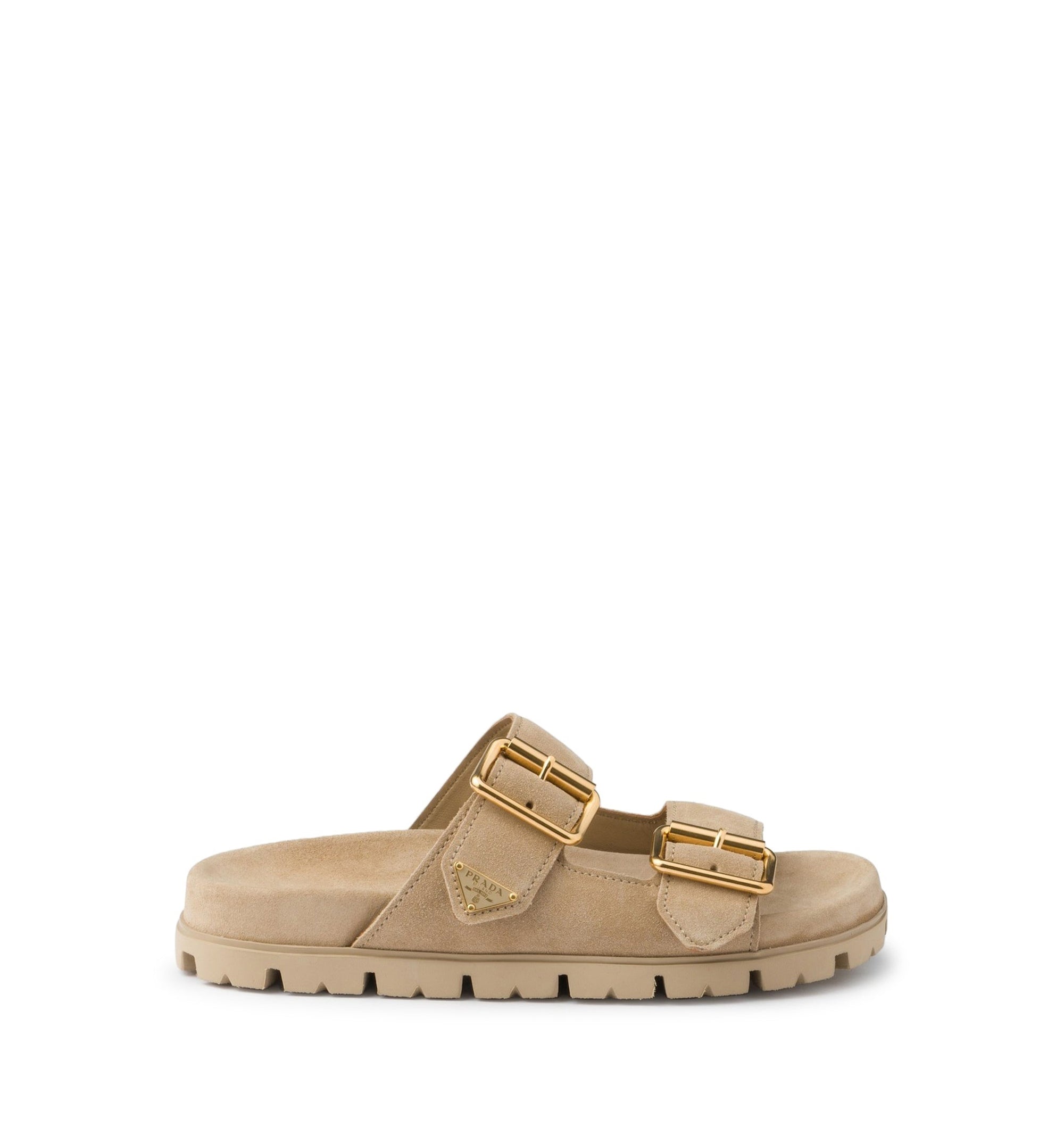 Suede Strap Slides