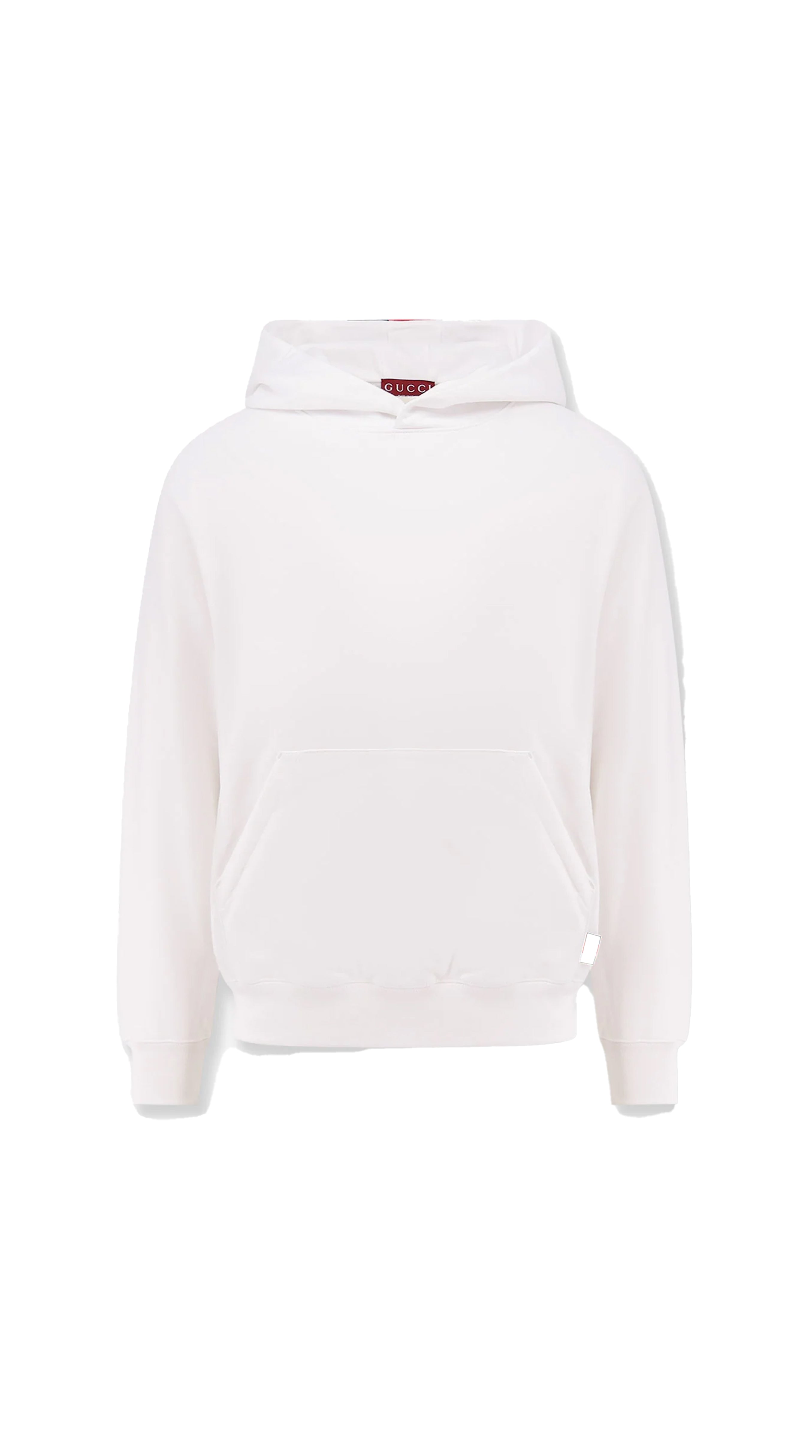 Gg Cotton Sweatshirt With Logo On The Back - White