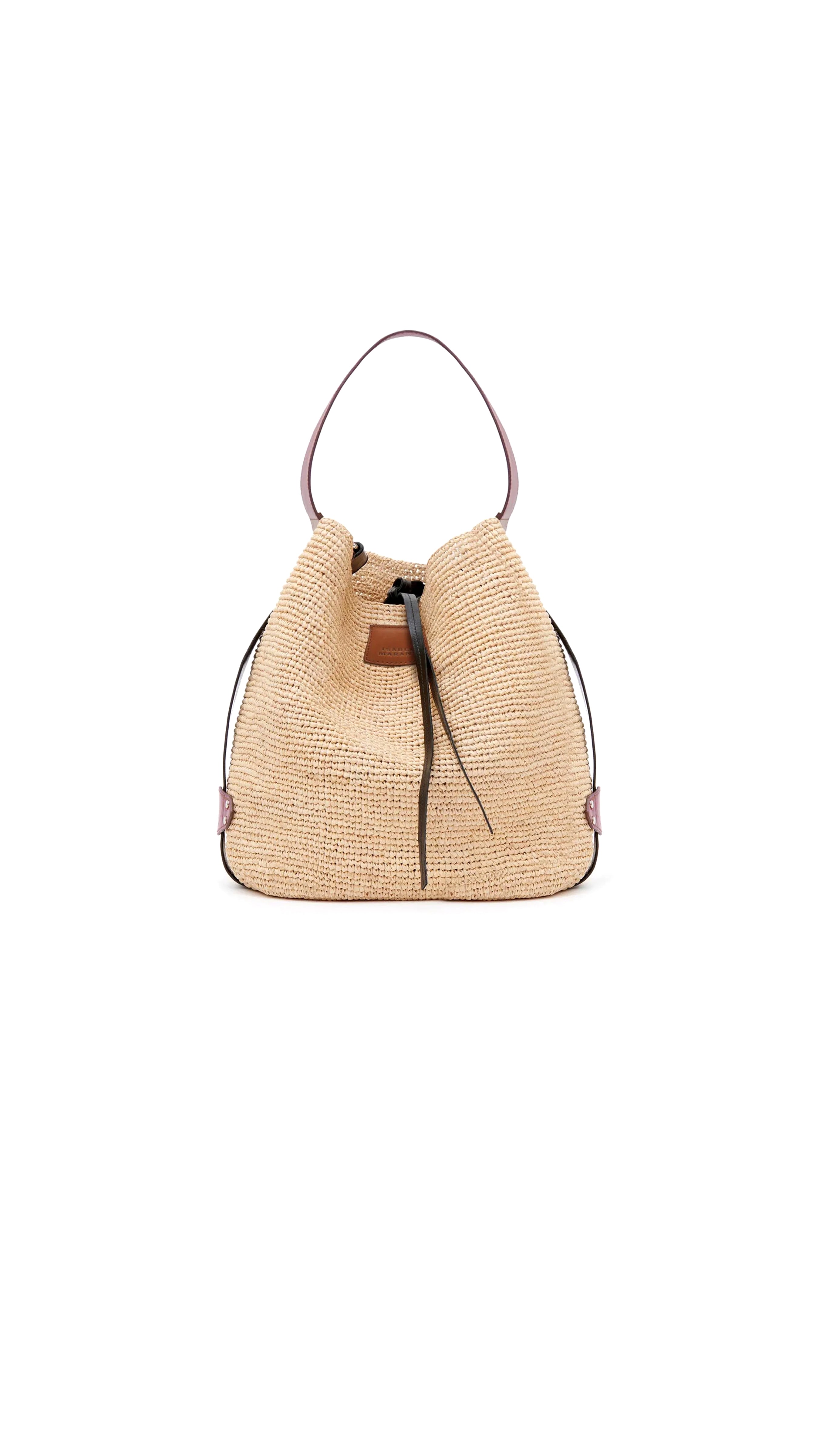 Bayia Raffia Bucket Bag - Natural/Cognac