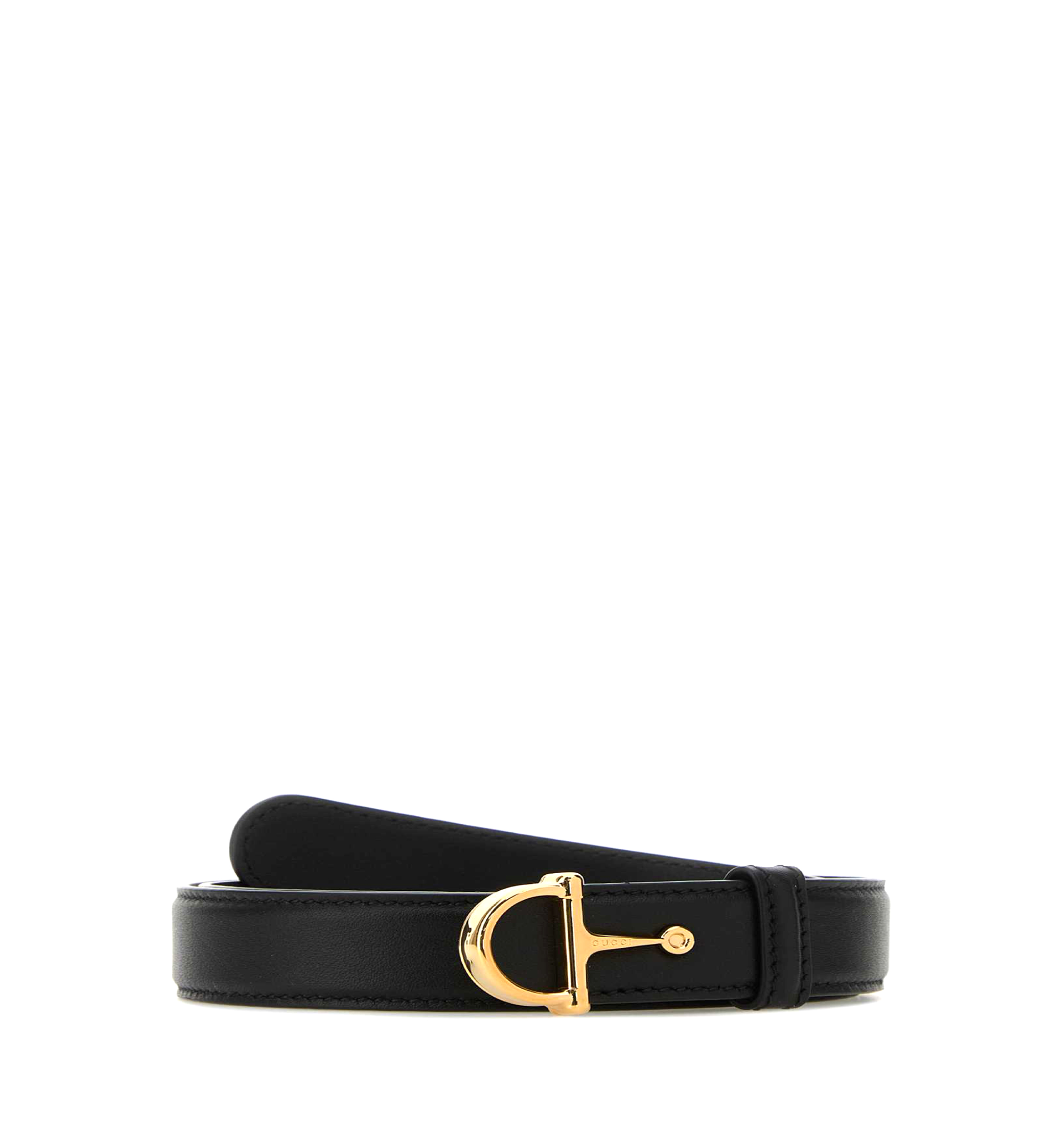 Thin Belt With Half-horsebit Buckle