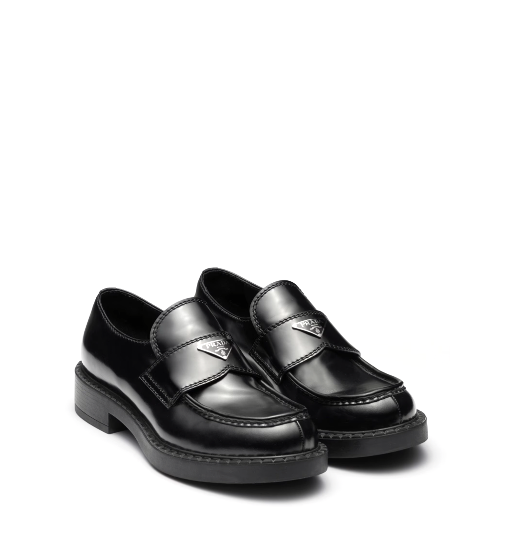 Chocolate Brushed Leather Loafers