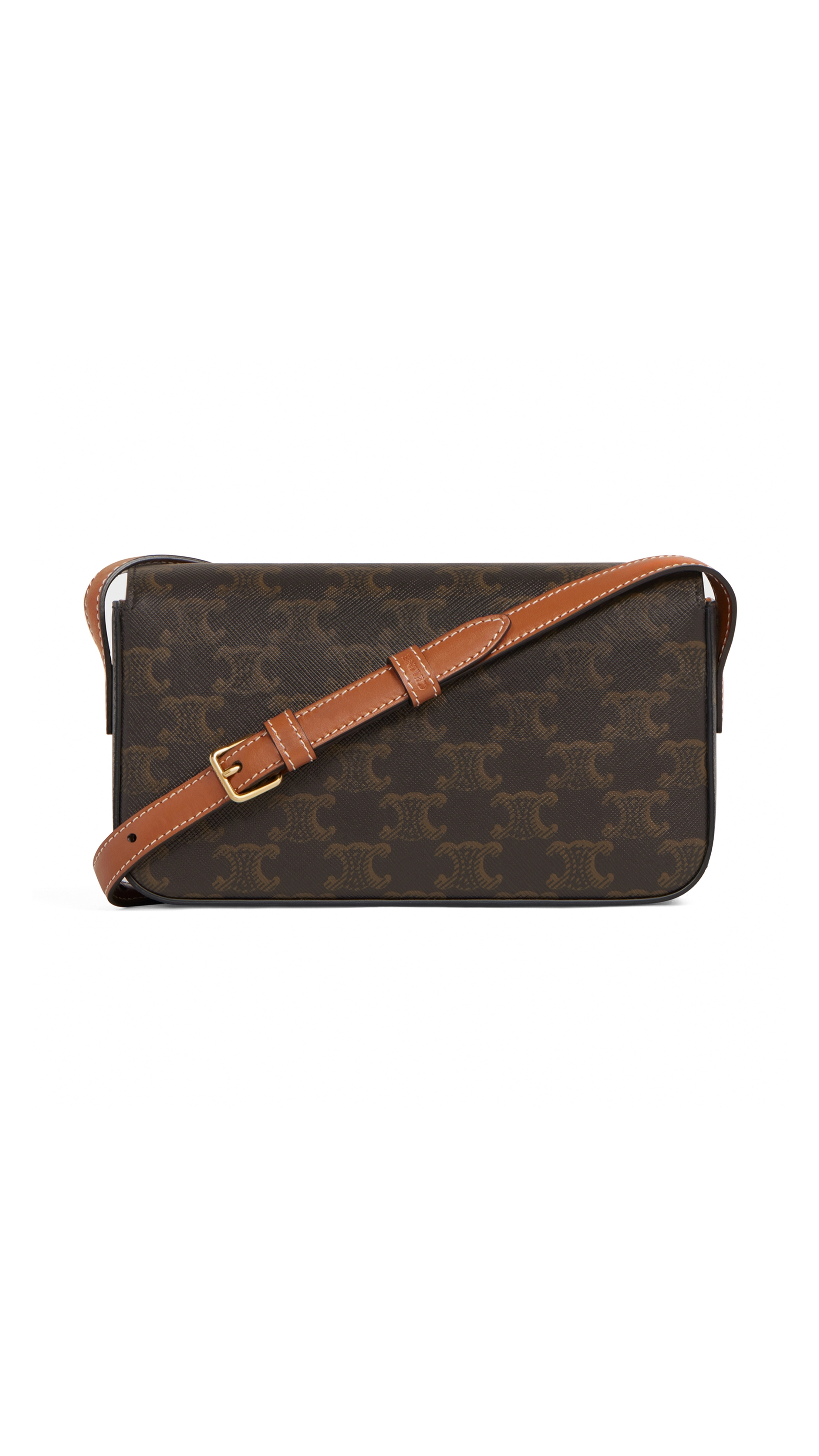 Triomphe Shoulder Bag in Triomphe Canvas and Calfskin