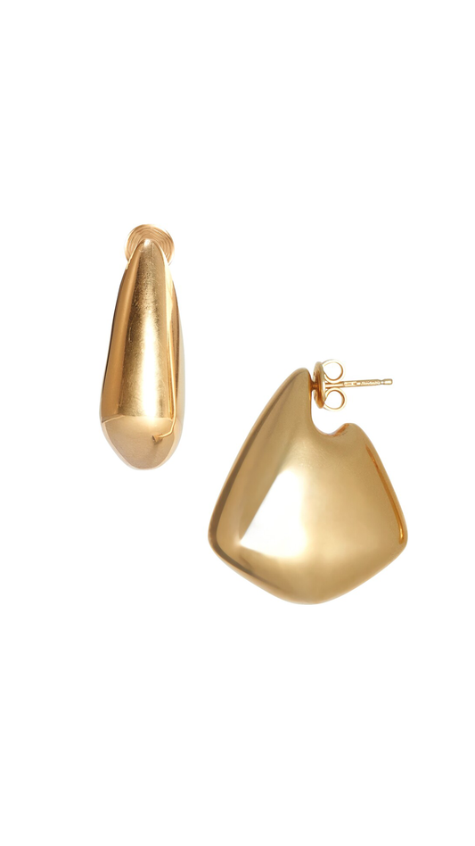 Small Fin Earrings - Gold
