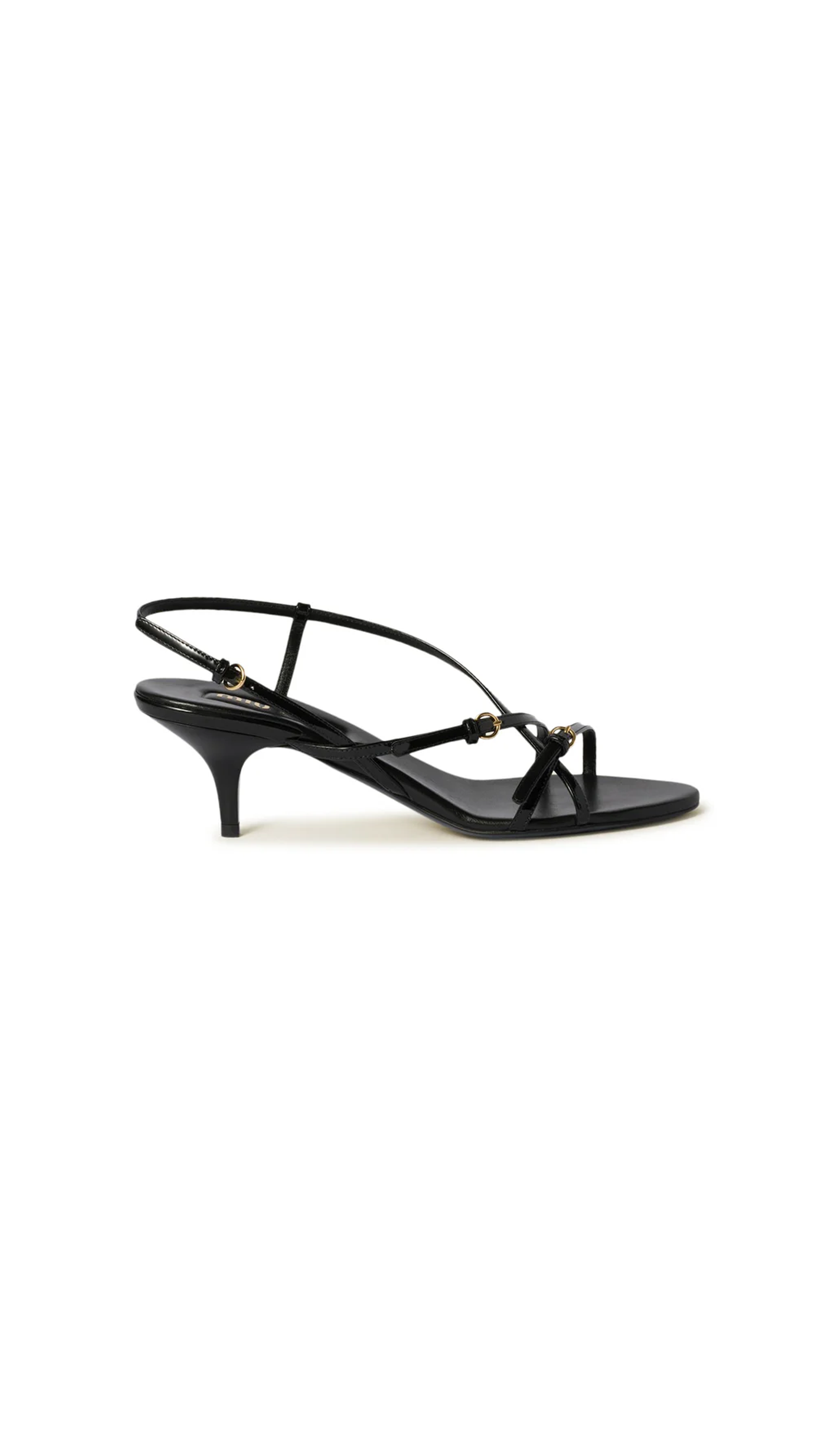 55 Strappy Leather Sandals - Black