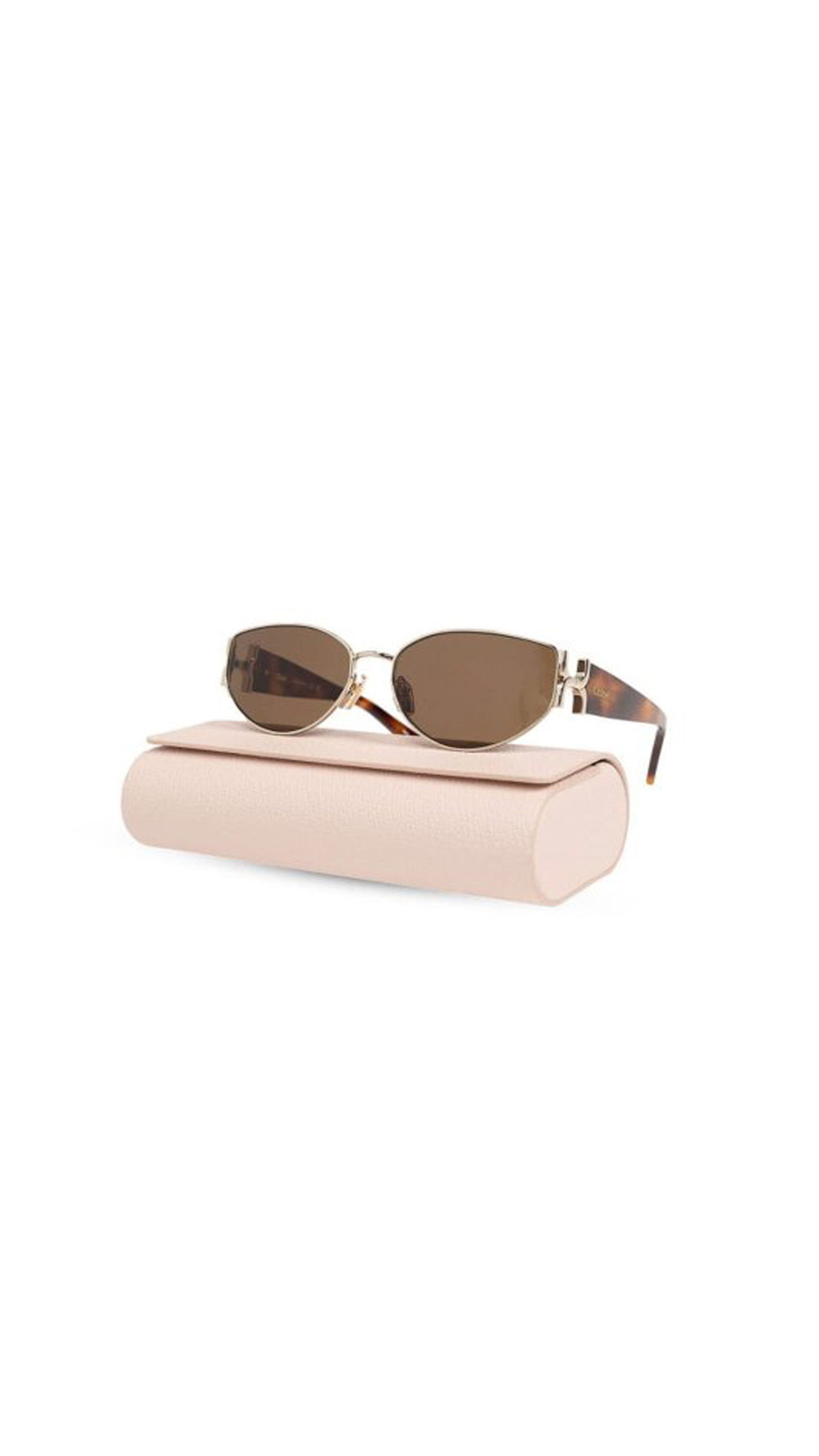 Round Sunglasses - Gold / Brown