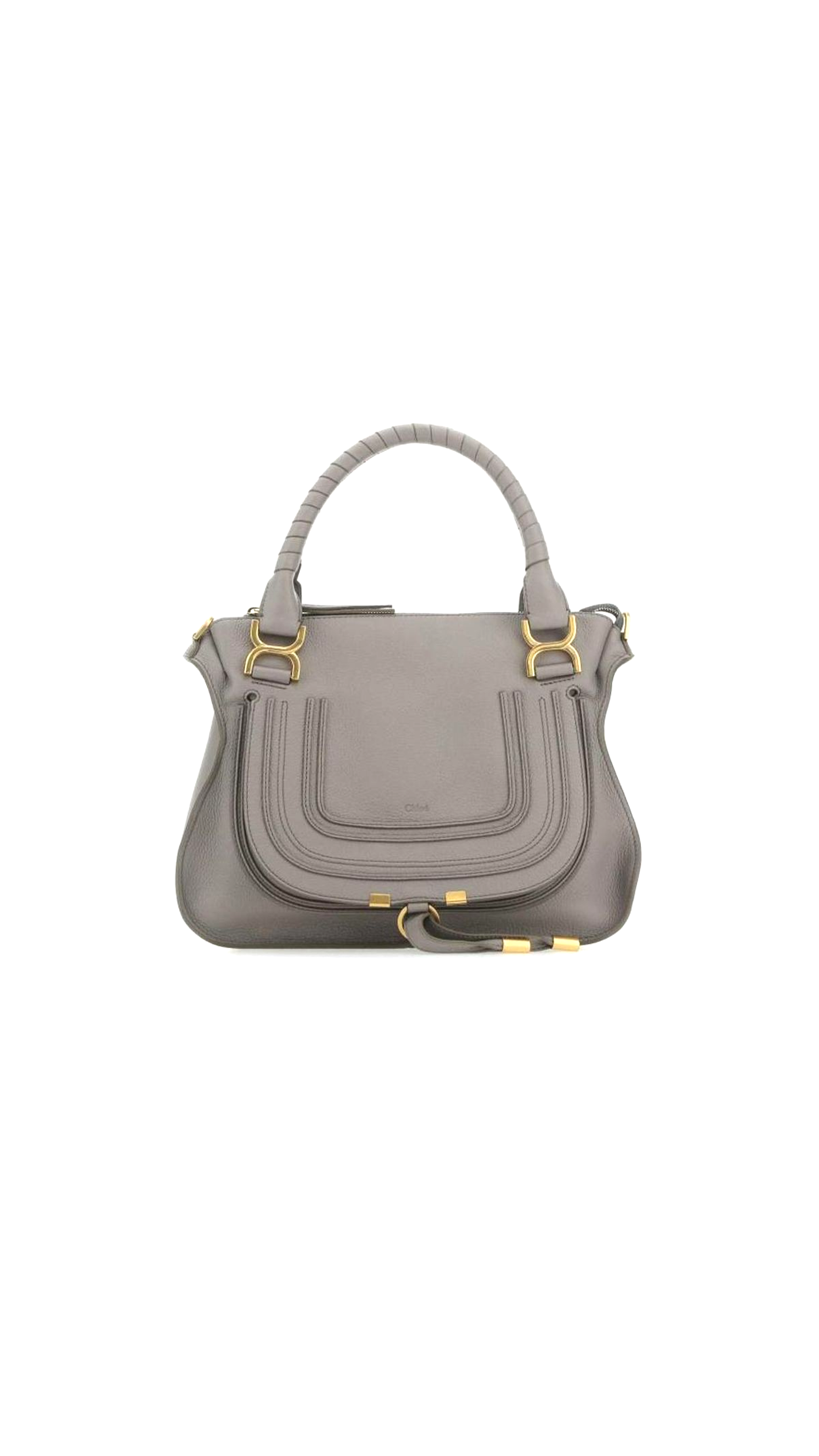 Marcie Bag In Grained Leather - Grey