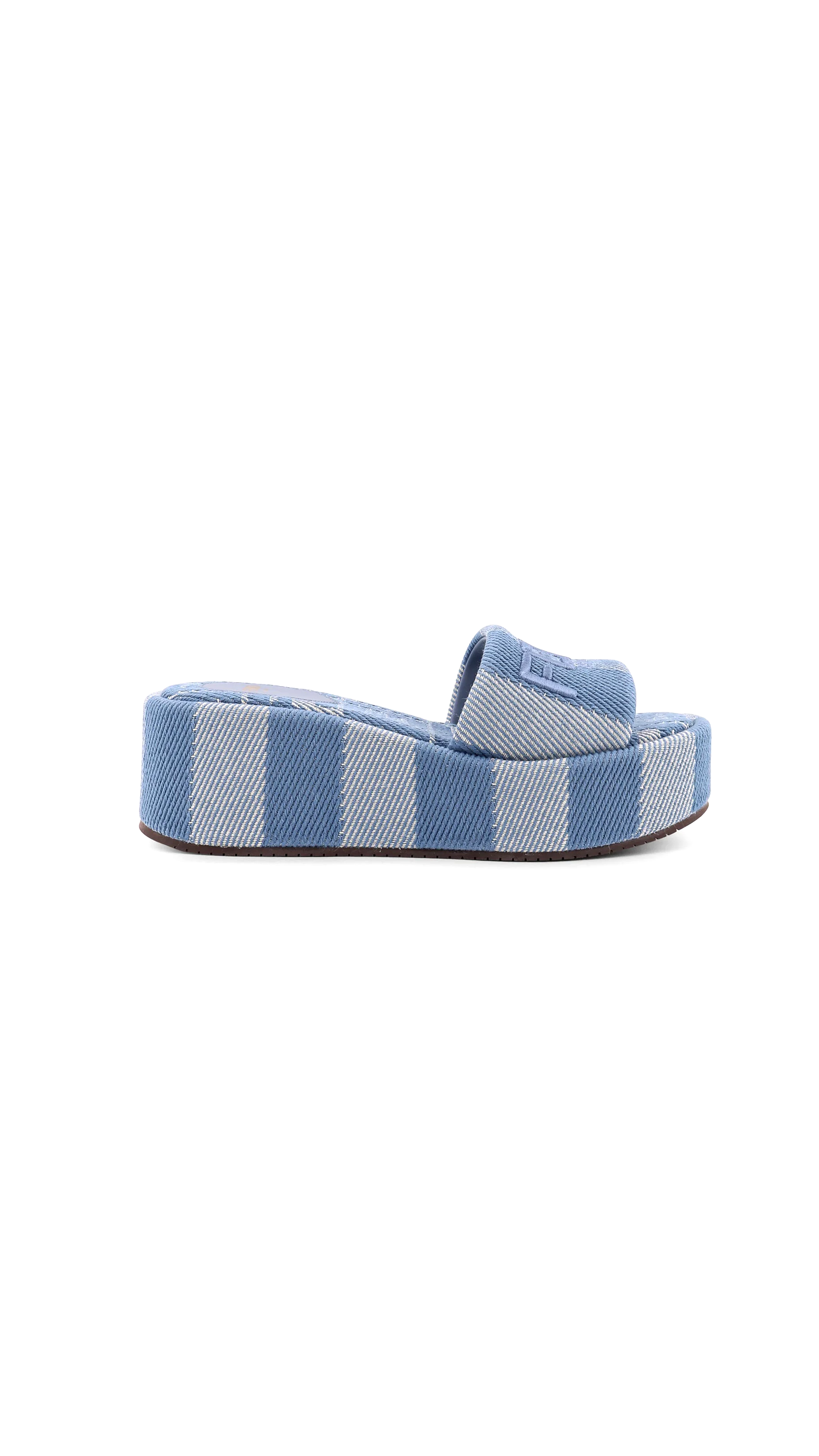 Fendi Sunshine Platform Slides - Light Blue